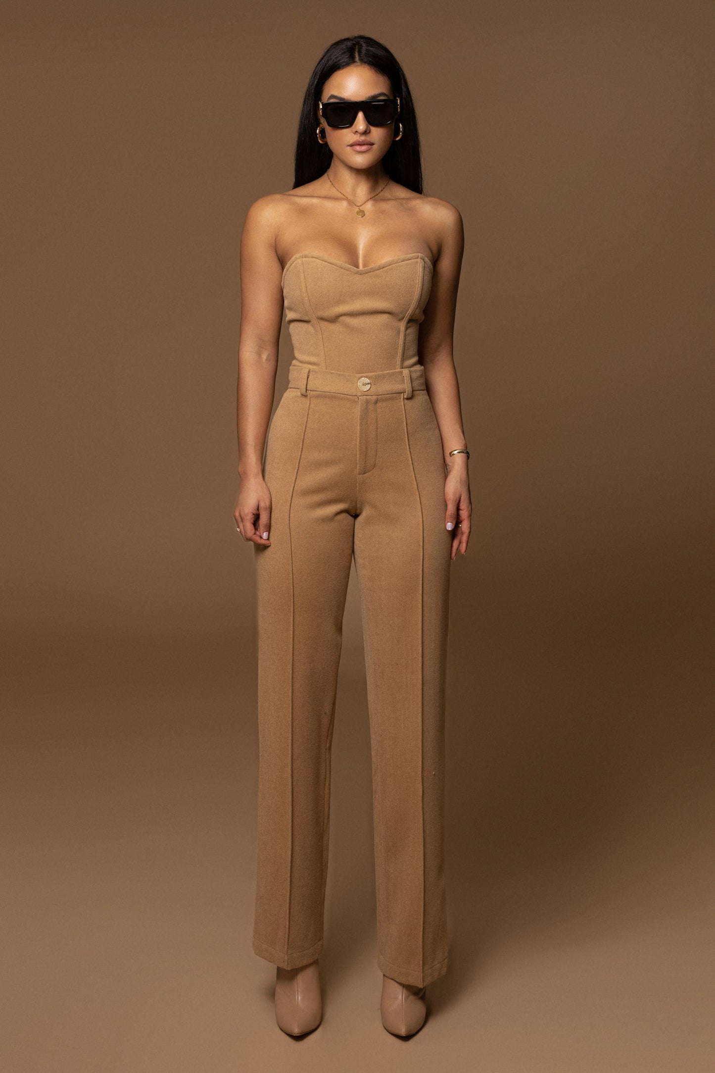 Beige STAY SHARP TROUSER JLUXLABEL