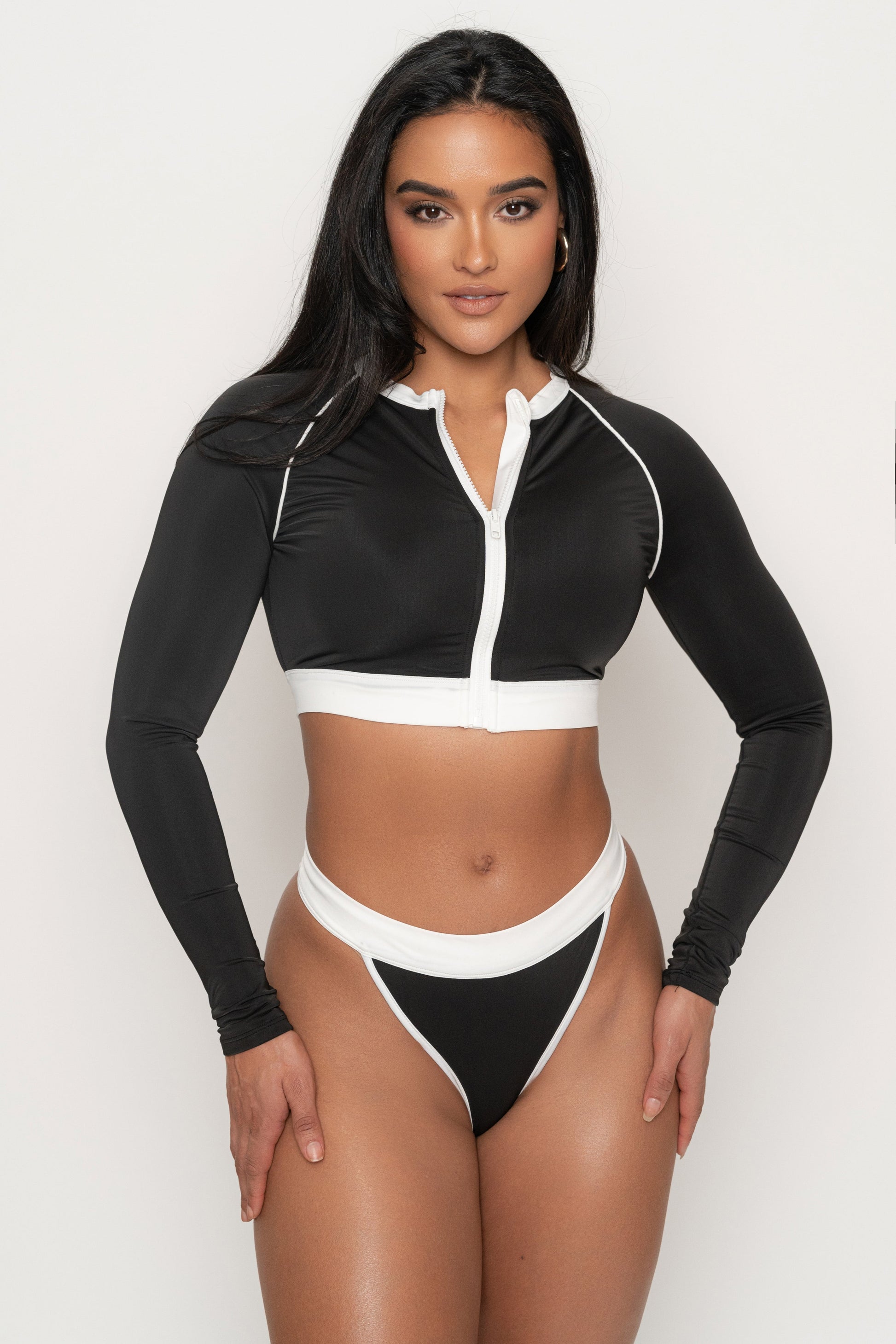 Black/White Contrast Bikini Set JLUXLABEL