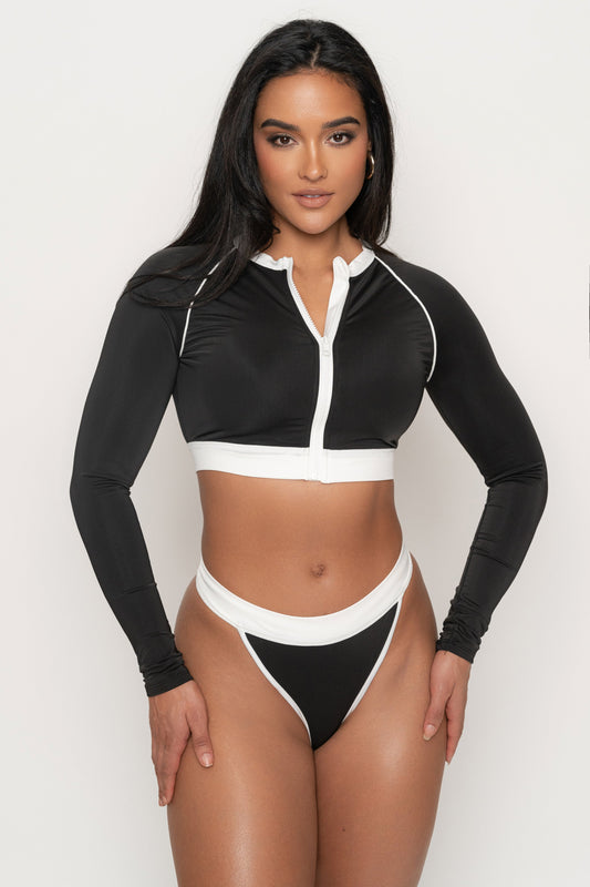 Black/White Contrast Bikini Set JLUXLABEL