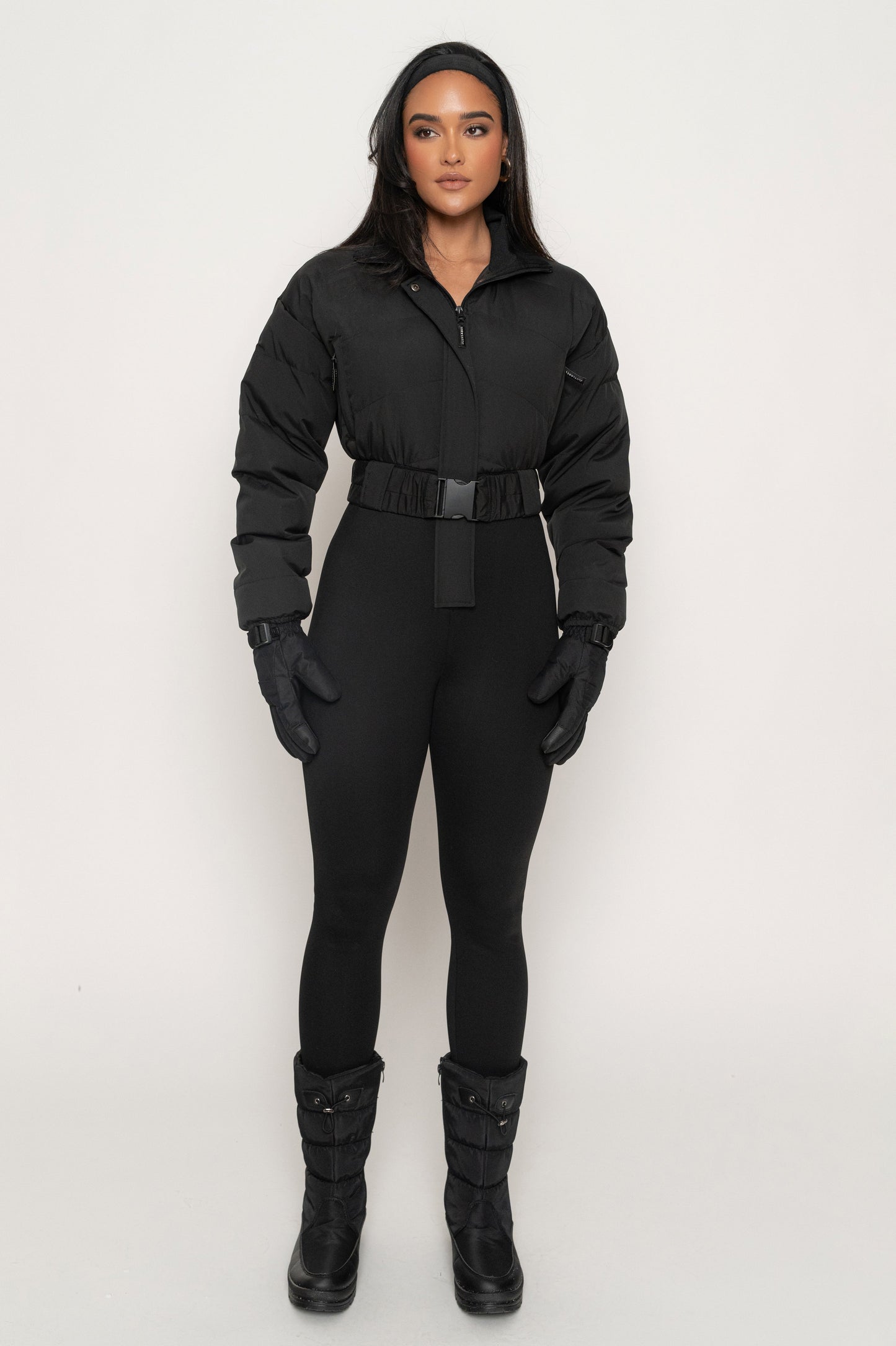 Black In Motion Nylon Jumpsuit JLUXLABEL