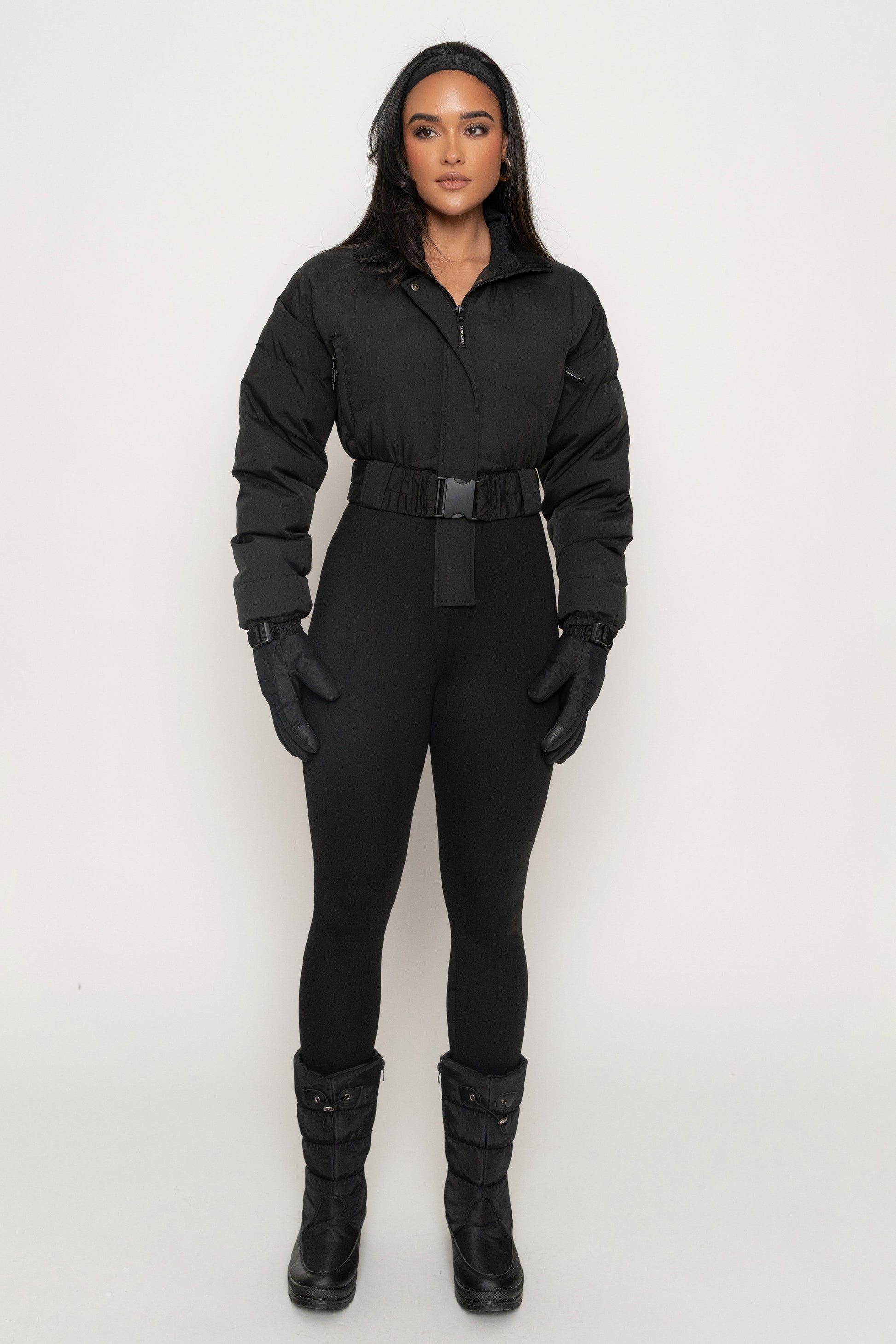 Black In Motion Nylon Jumpsuit JLUXLABEL