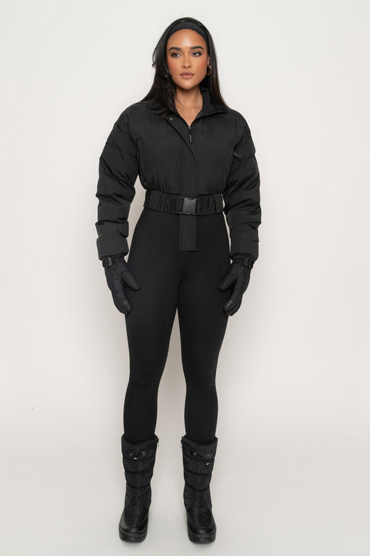 Black In Motion Nylon Jumpsuit JLUXLABEL