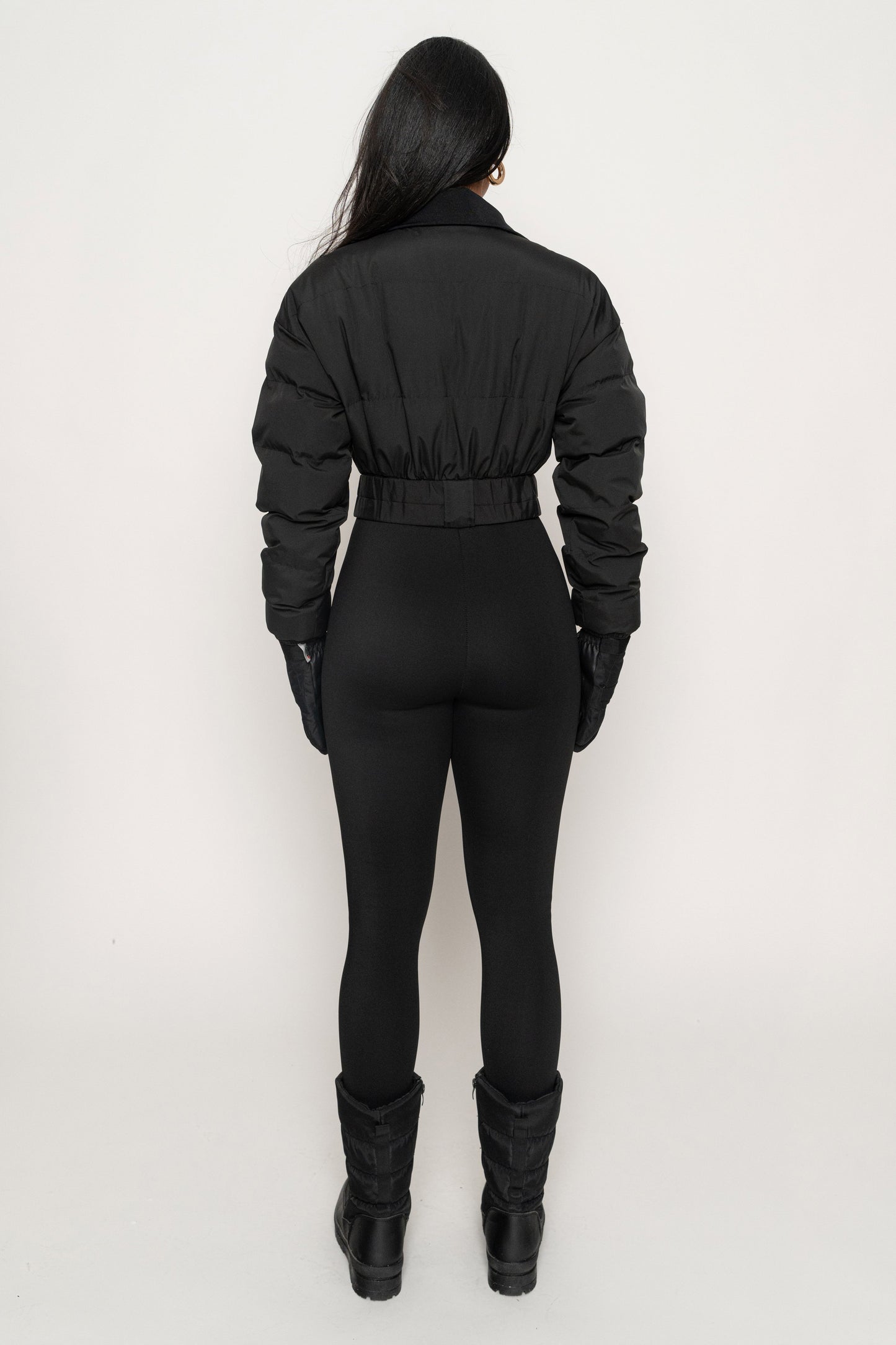 Black In Motion Nylon Jumpsuit JLUXLABEL