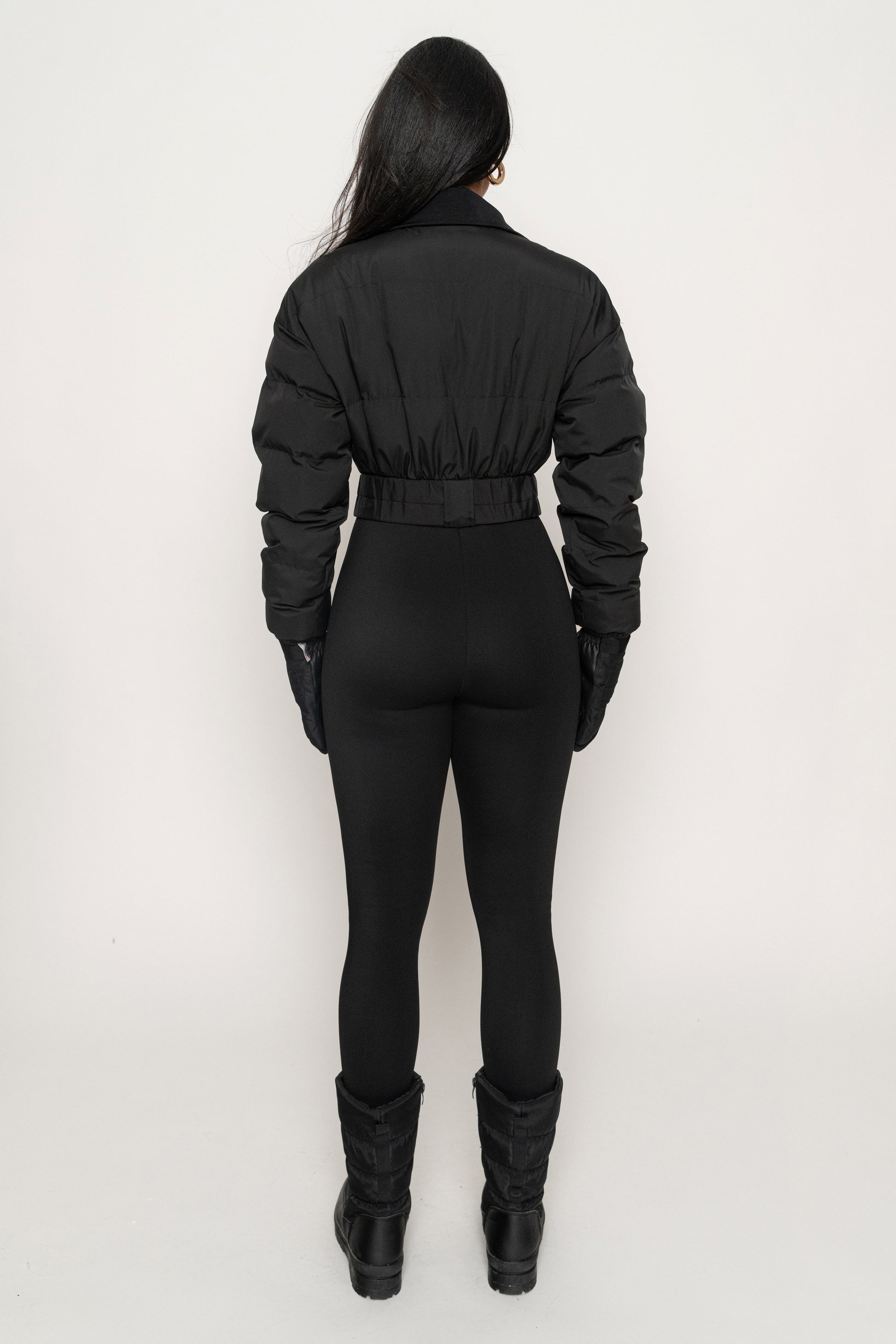Black In Motion Nylon Jumpsuit JLUXLABEL