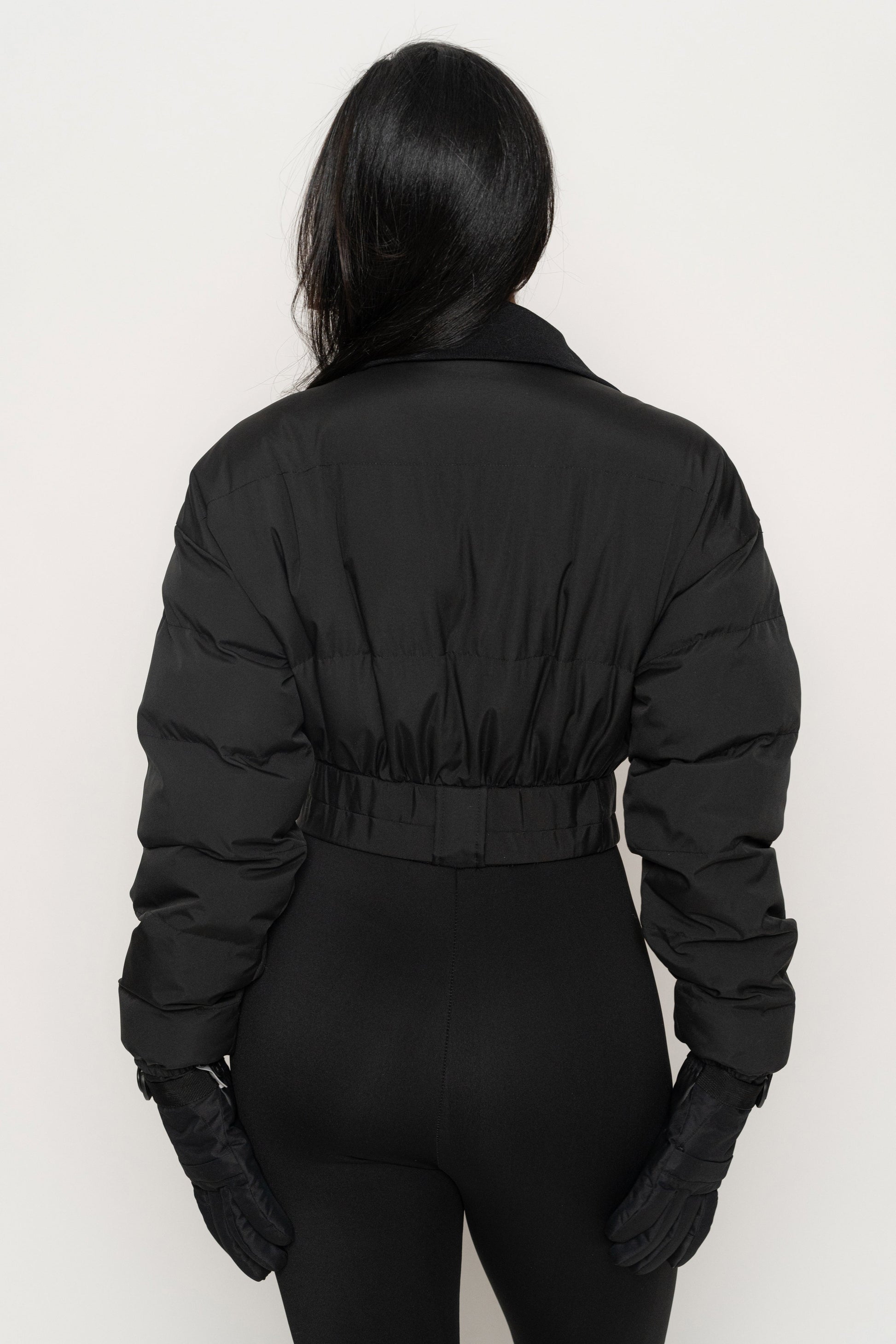 Black In Motion Nylon Jumpsuit JLUXLABEL