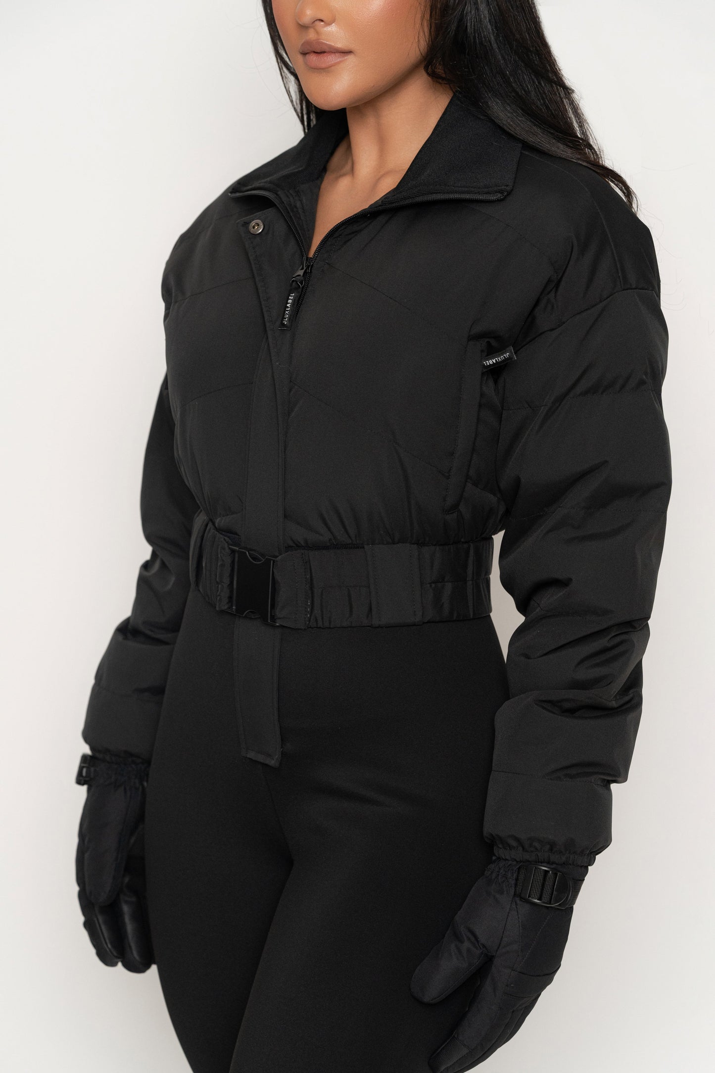 Black In Motion Nylon Jumpsuit JLUXLABEL