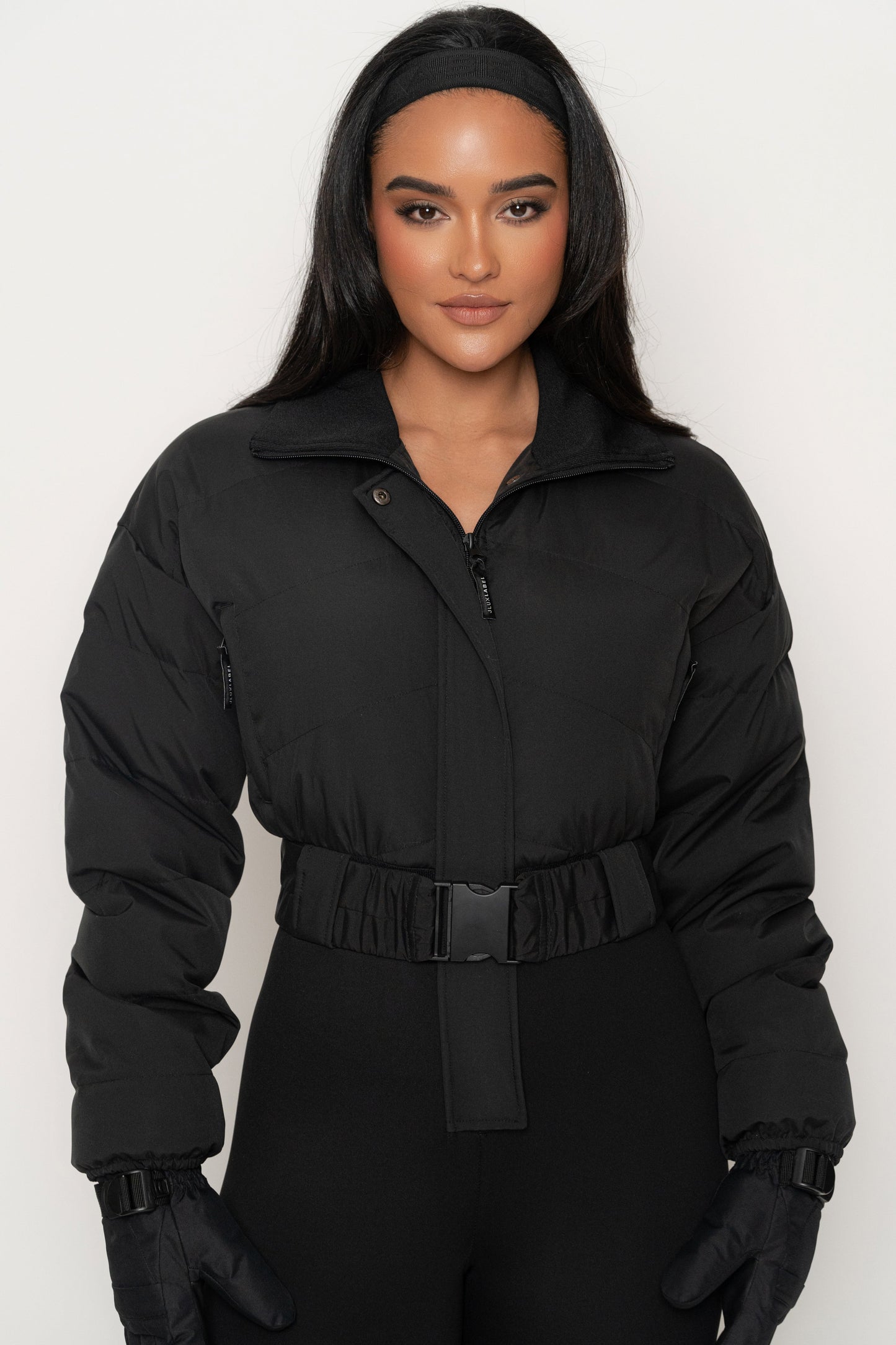Black In Motion Nylon Jumpsuit JLUXLABEL