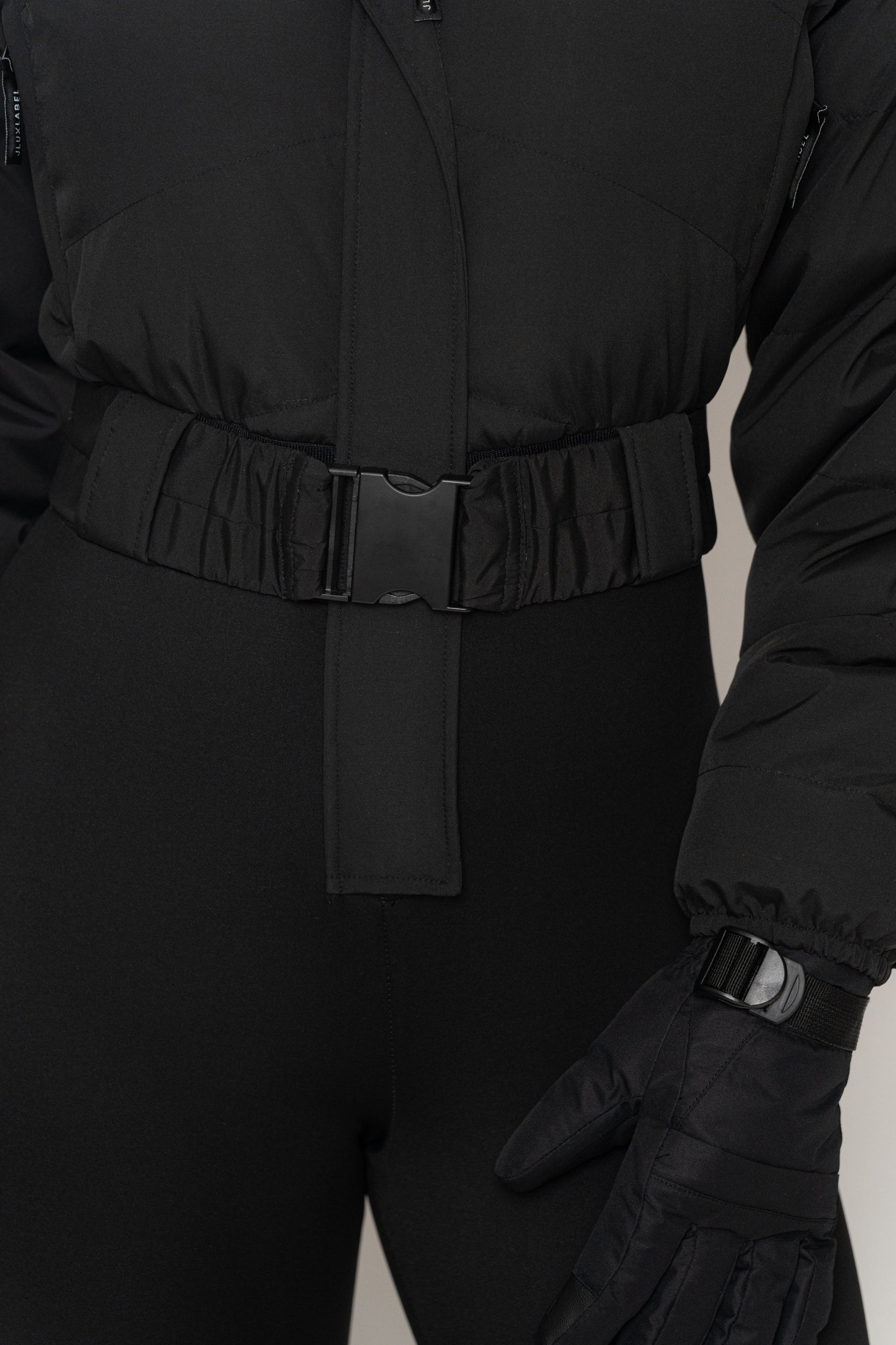 Black In Motion Nylon Jumpsuit JLUXLABEL