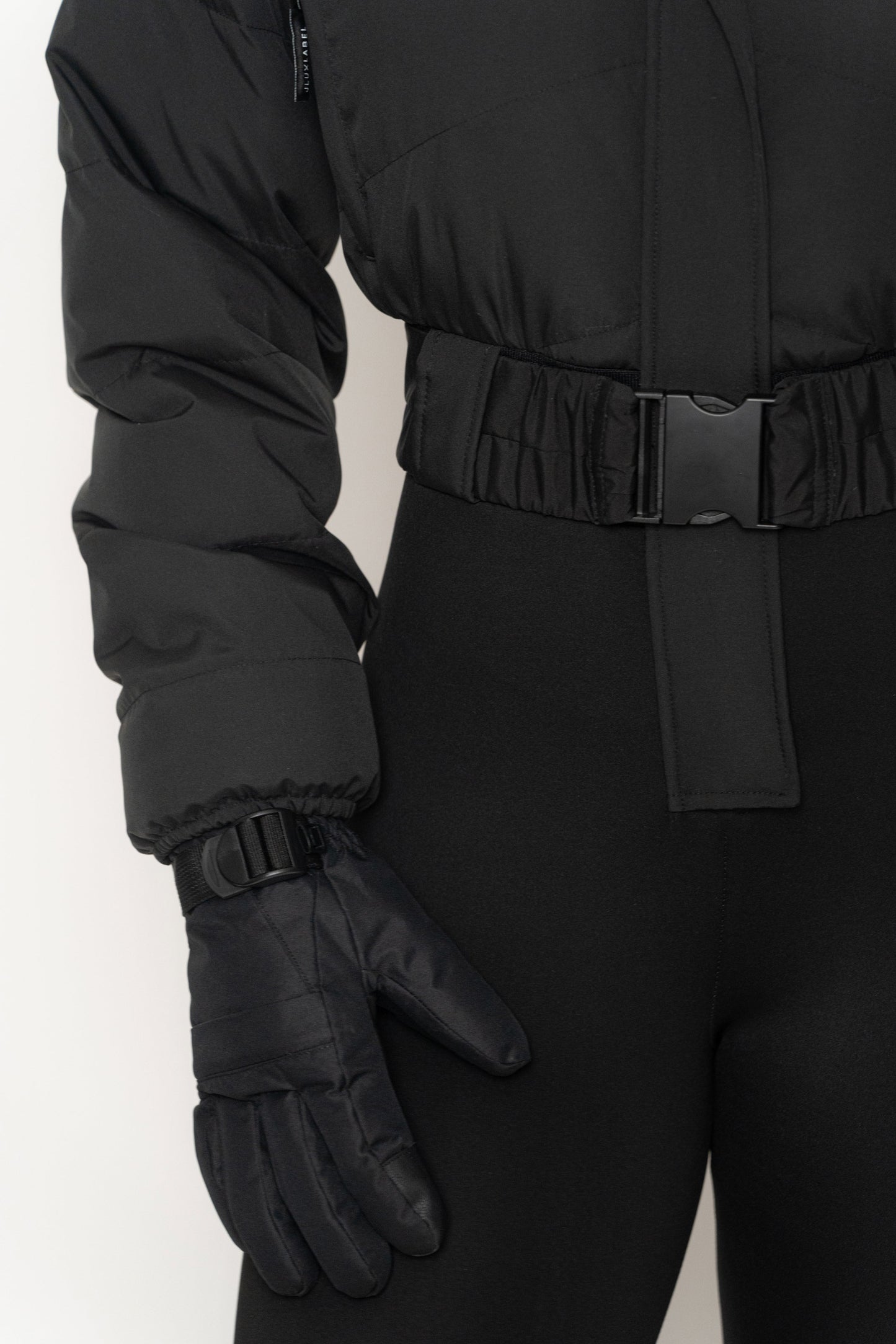 Black In Motion Nylon Jumpsuit JLUXLABEL