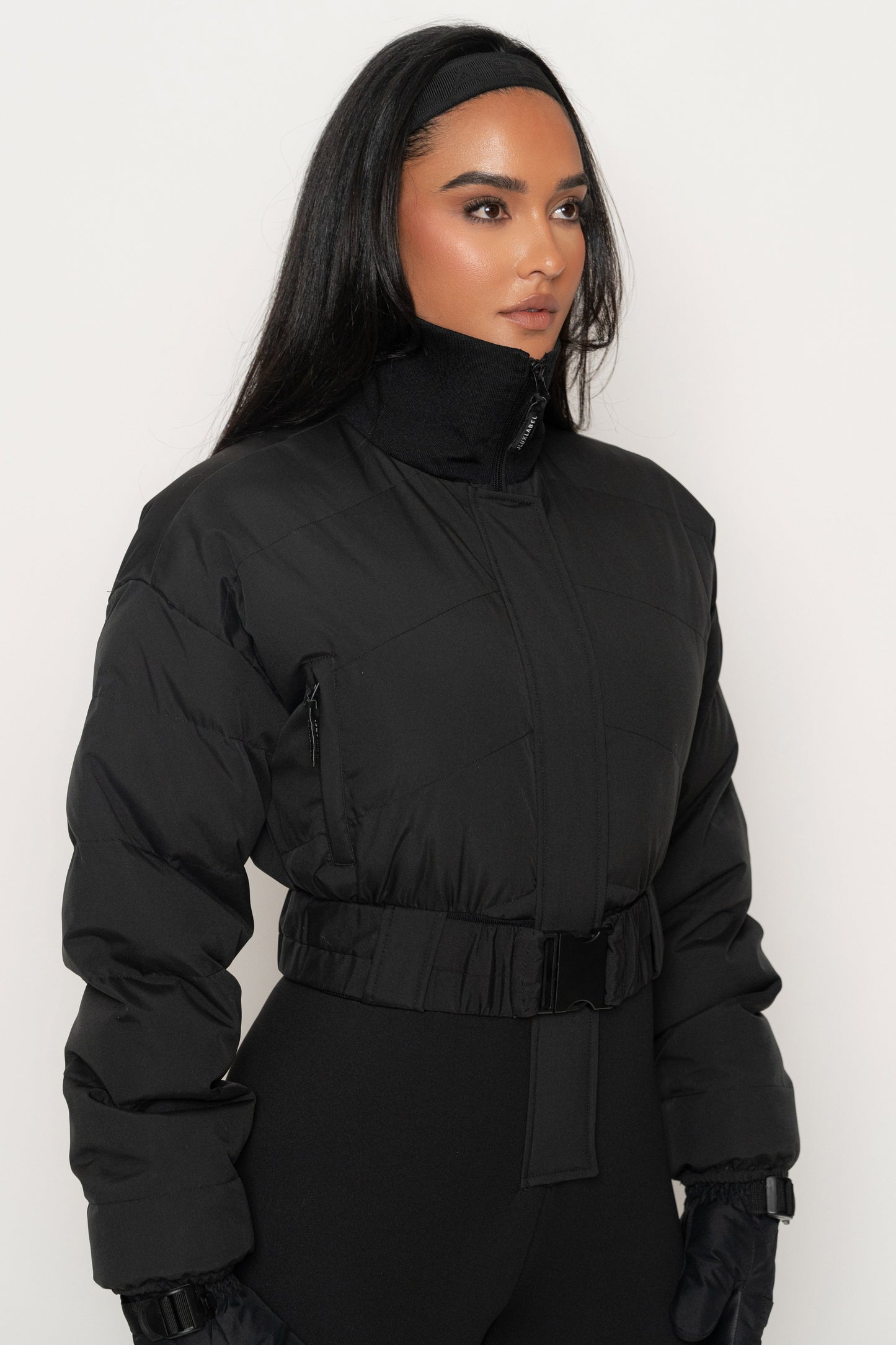 Black In Motion Nylon Jumpsuit JLUXLABEL