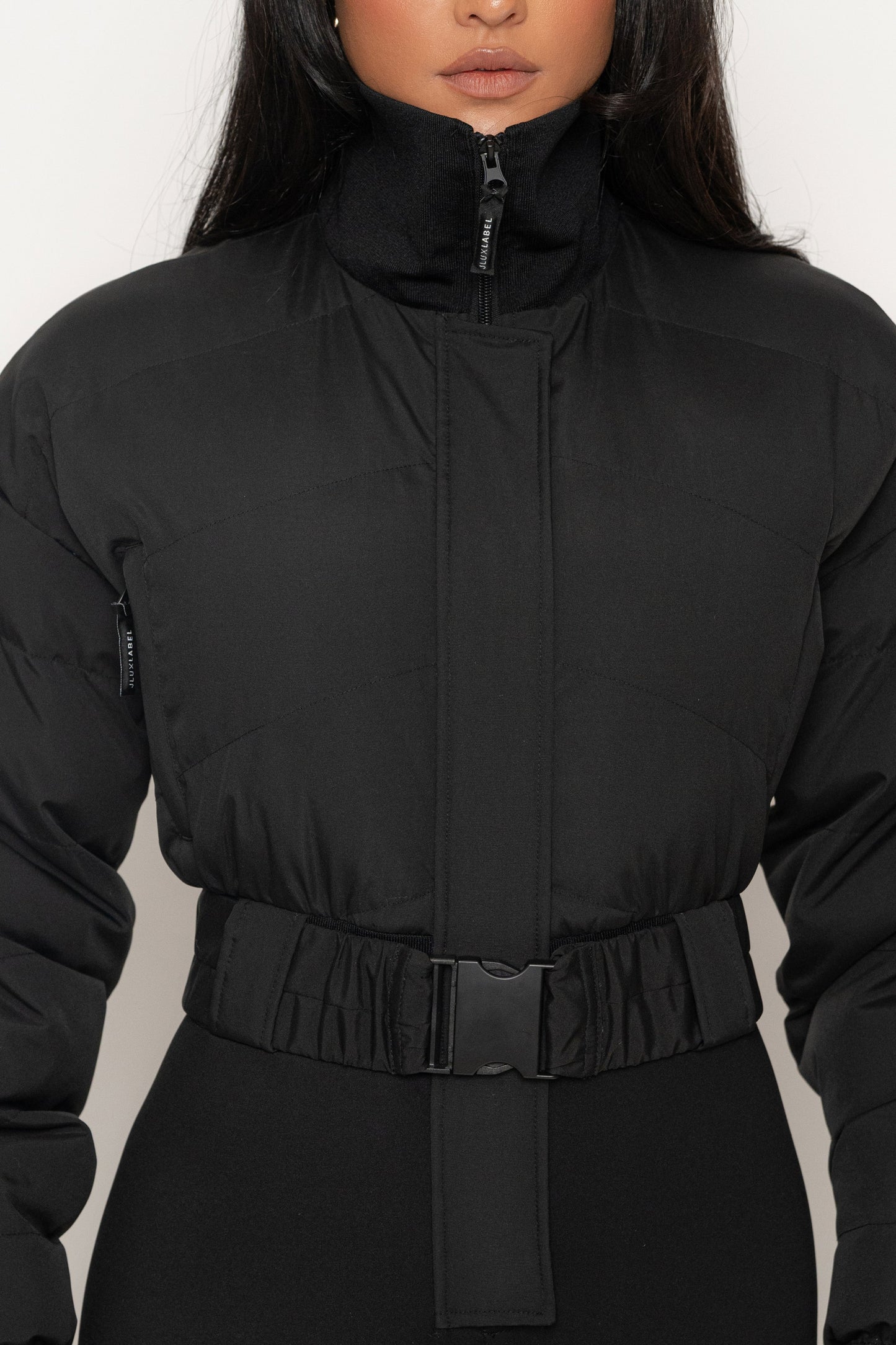 Black In Motion Nylon Jumpsuit JLUXLABEL