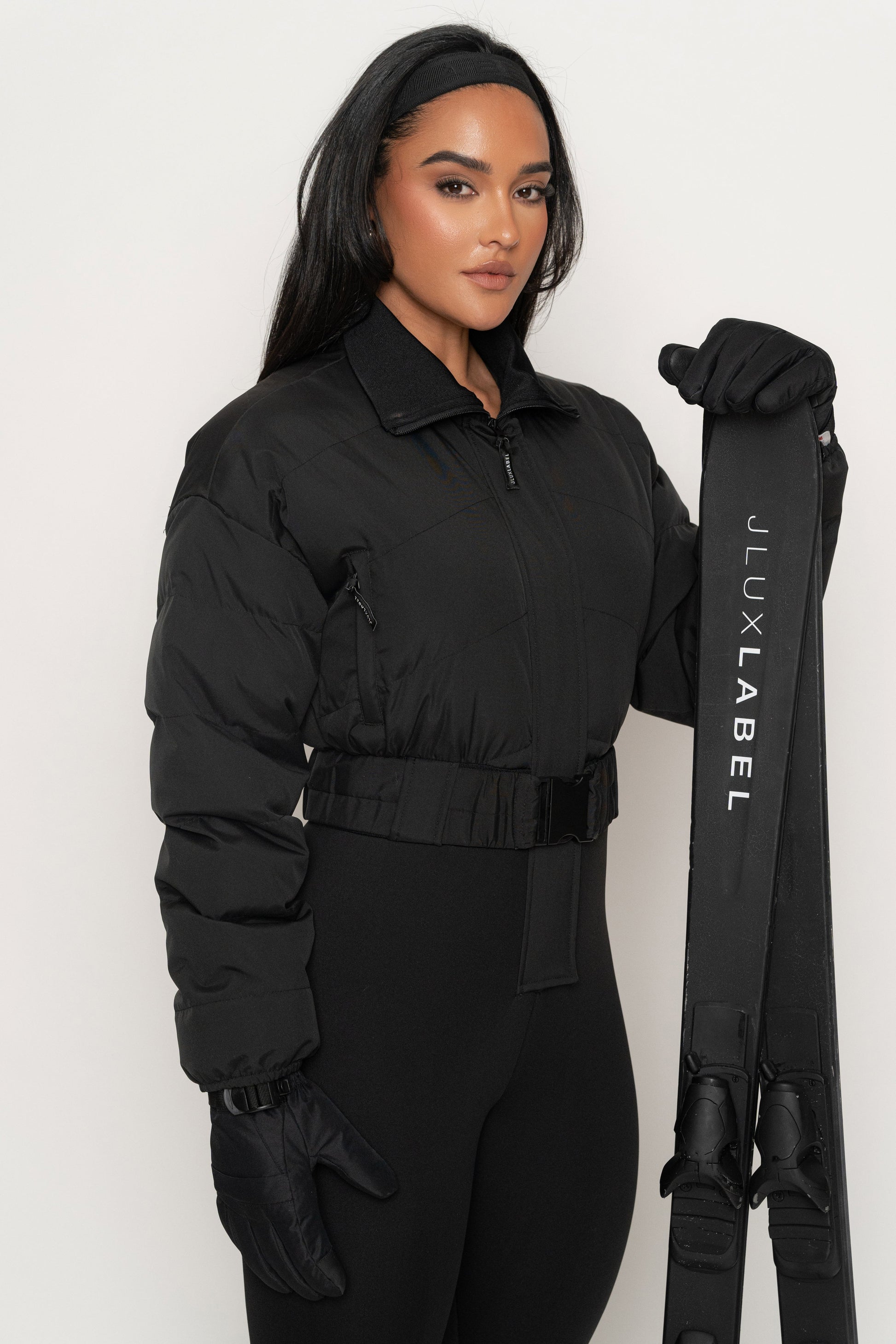 Black In Motion Nylon Jumpsuit JLUXLABEL