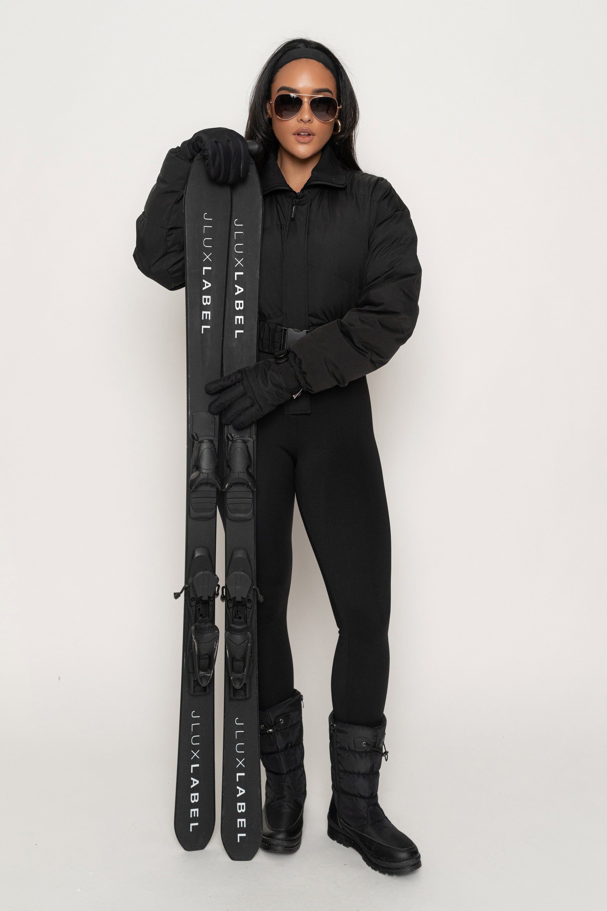 Black In Motion Nylon Jumpsuit JLUXLABEL