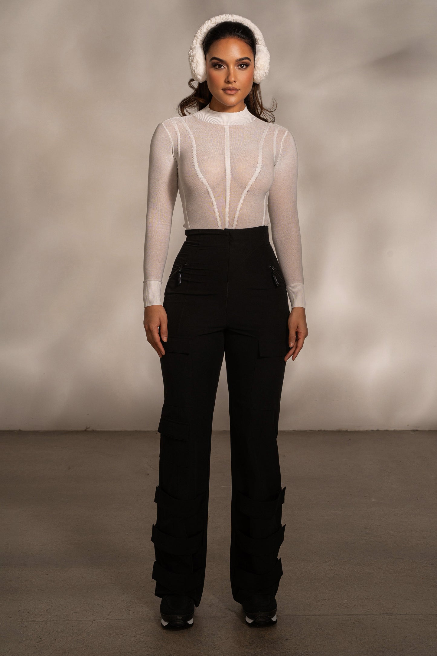 Black Nyah Nylon Utility Pants JLUXLABEL