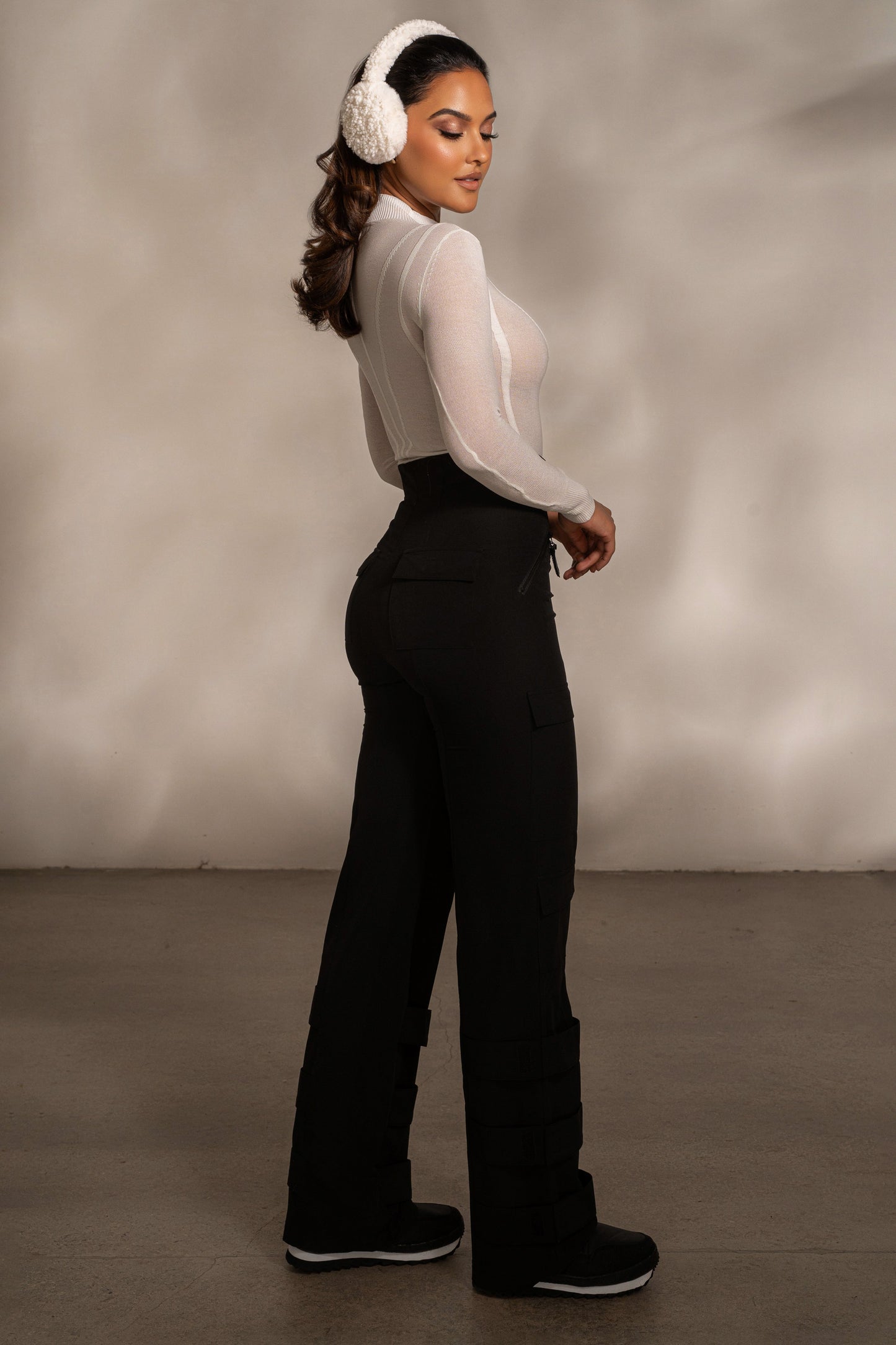 Black Nyah Nylon Utility Pants JLUXLABEL
