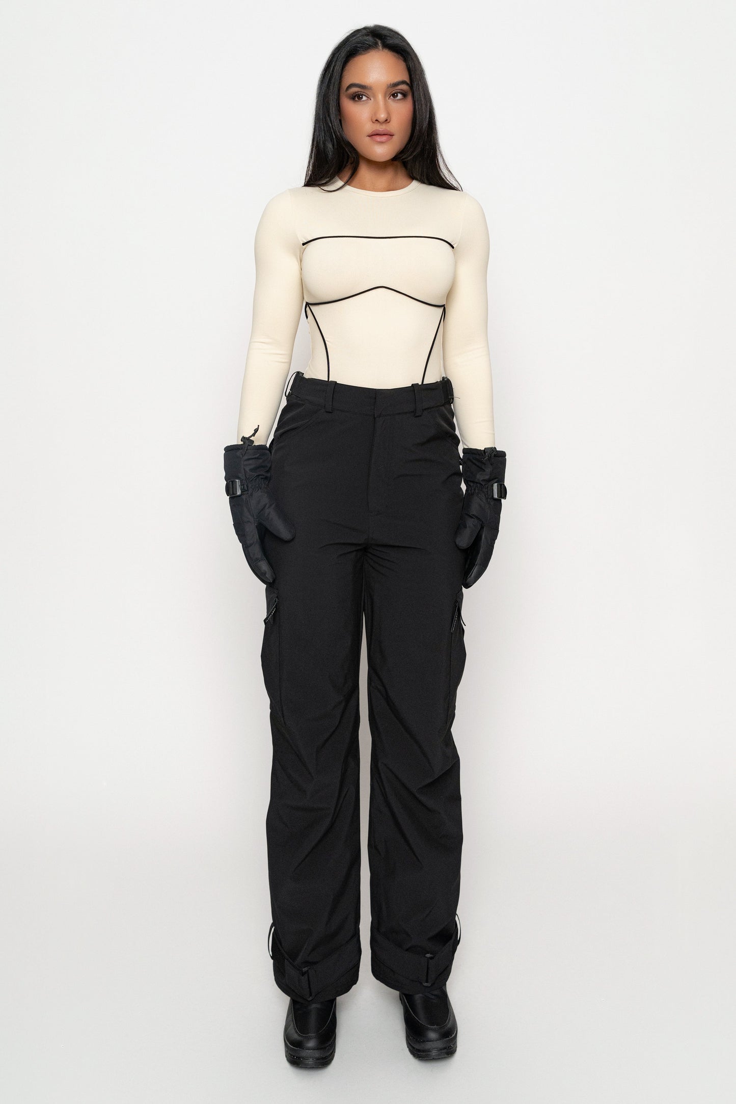 Black Snowfall Ski Pants JLUXLABEL