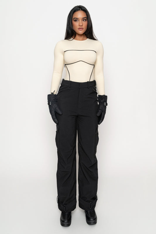 Black Snowfall Ski Pants JLUXLABEL