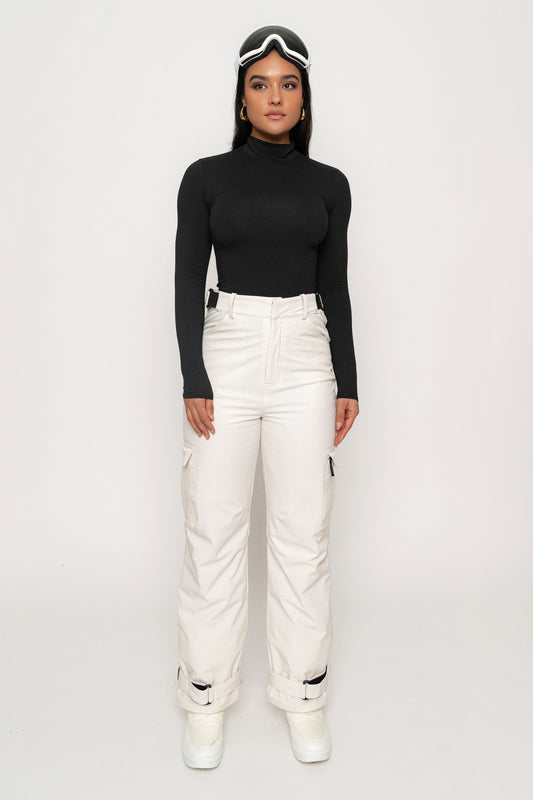 Ivory Snowfall Ski Pants JLUXLABEL
