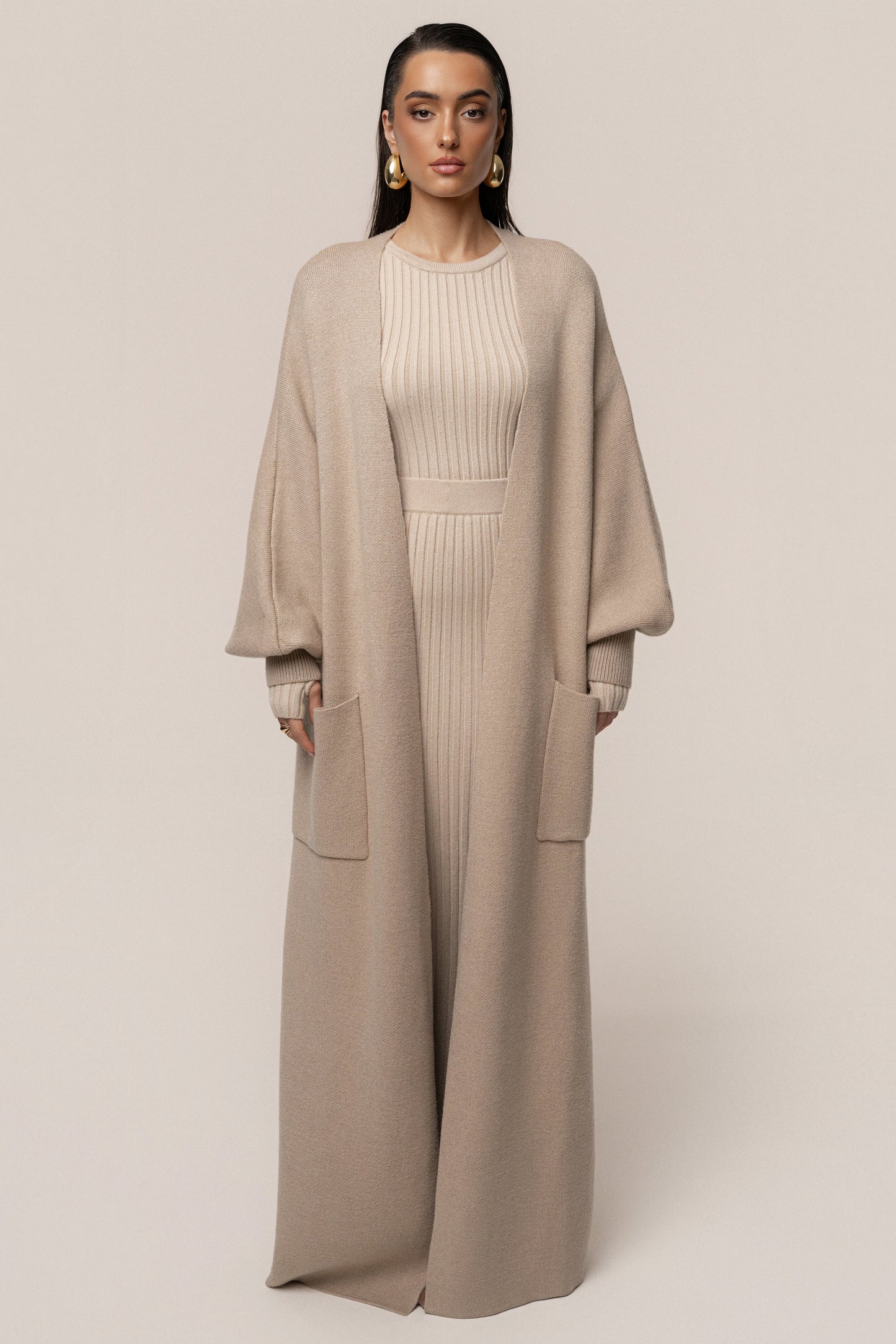 Beige Soft Embrace Cardigan JLUXLABEL