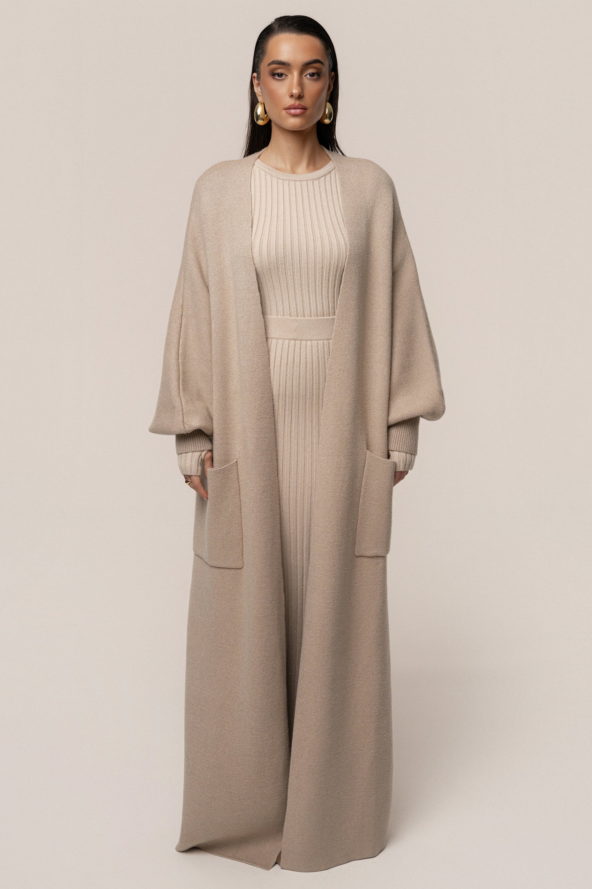 Beige Soft Embrace Cardigan JLUXLABEL