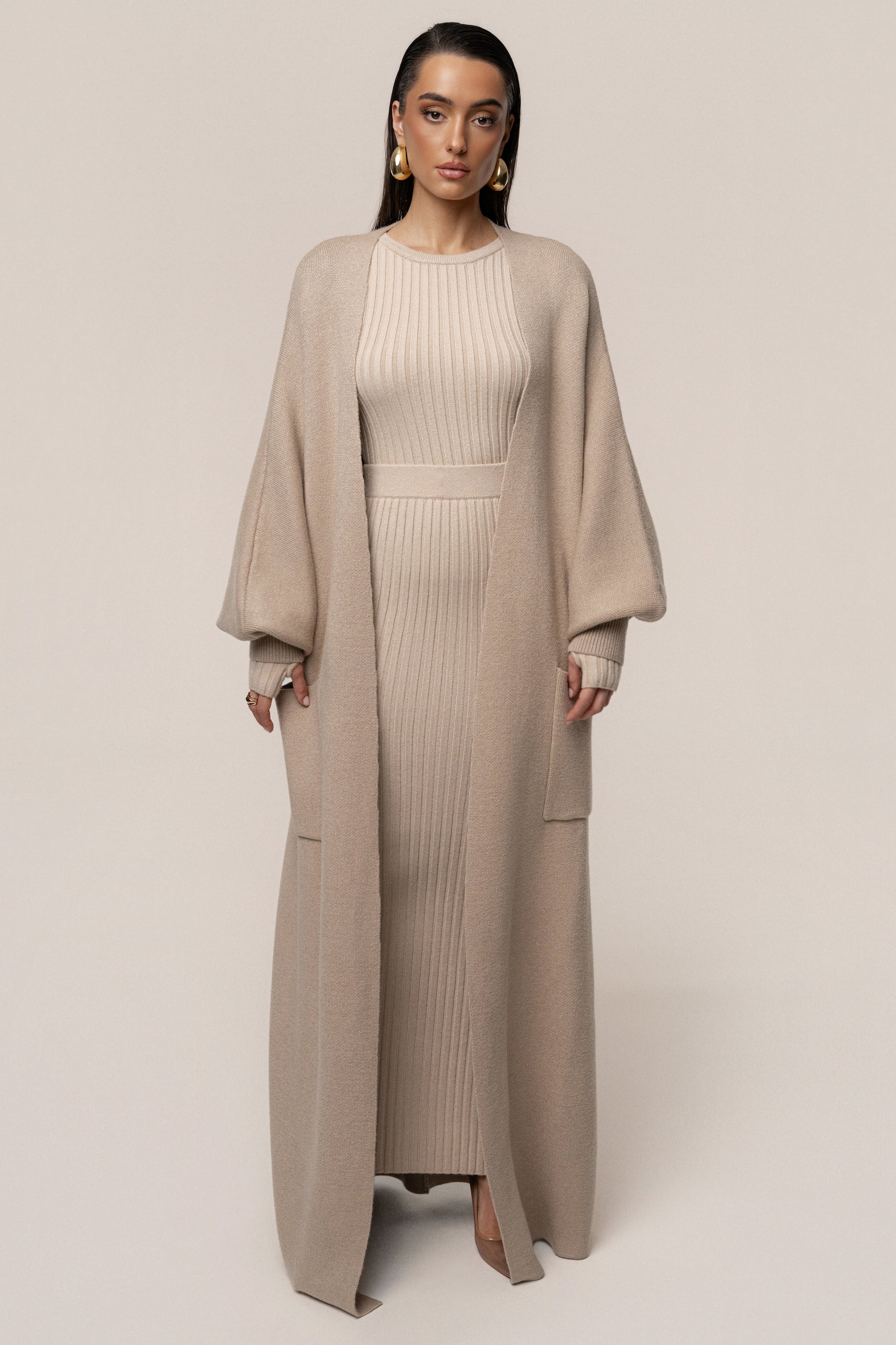 Beige Soft Embrace Cardigan JLUXLABEL