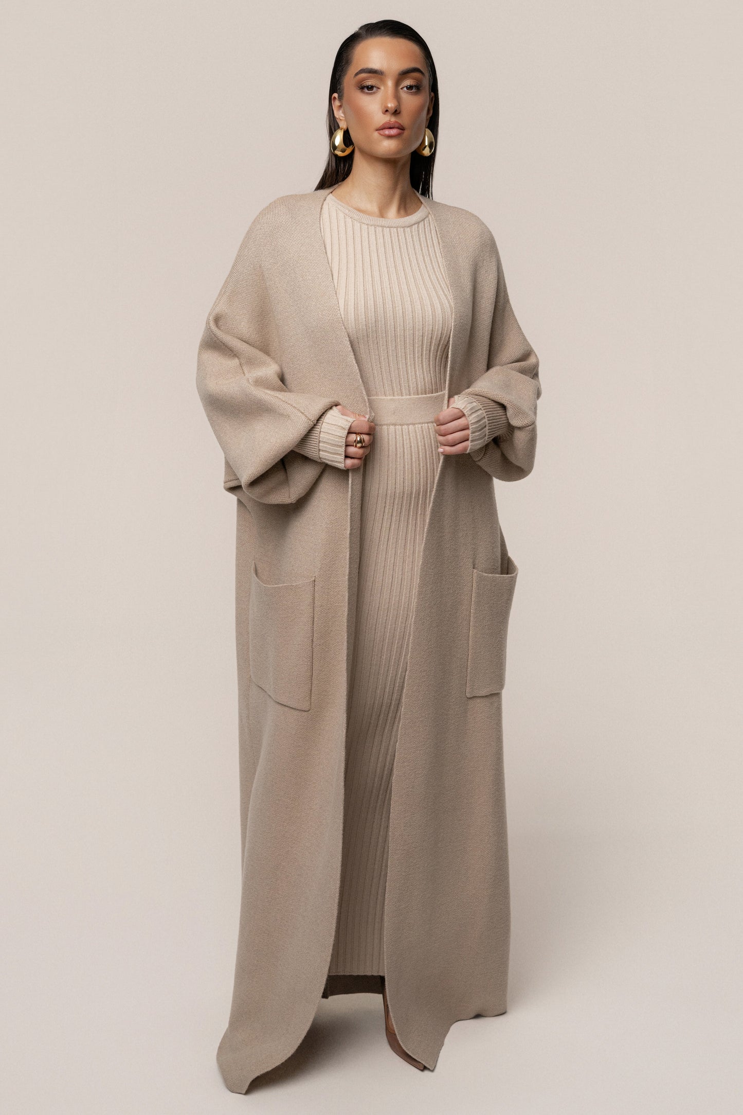 Beige Soft Embrace Cardigan JLUXLABEL