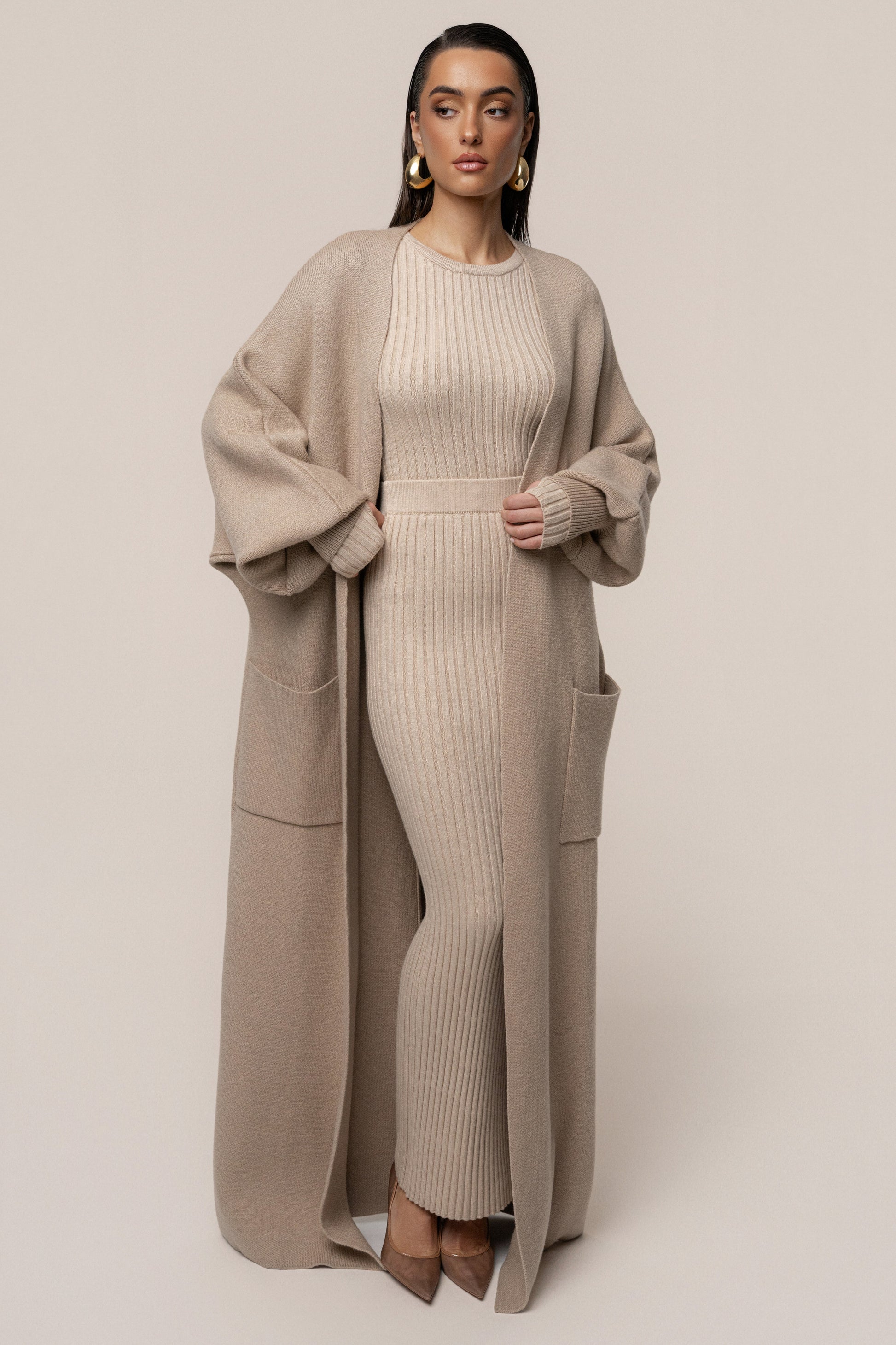 Beige Soft Embrace Cardigan JLUXLABEL