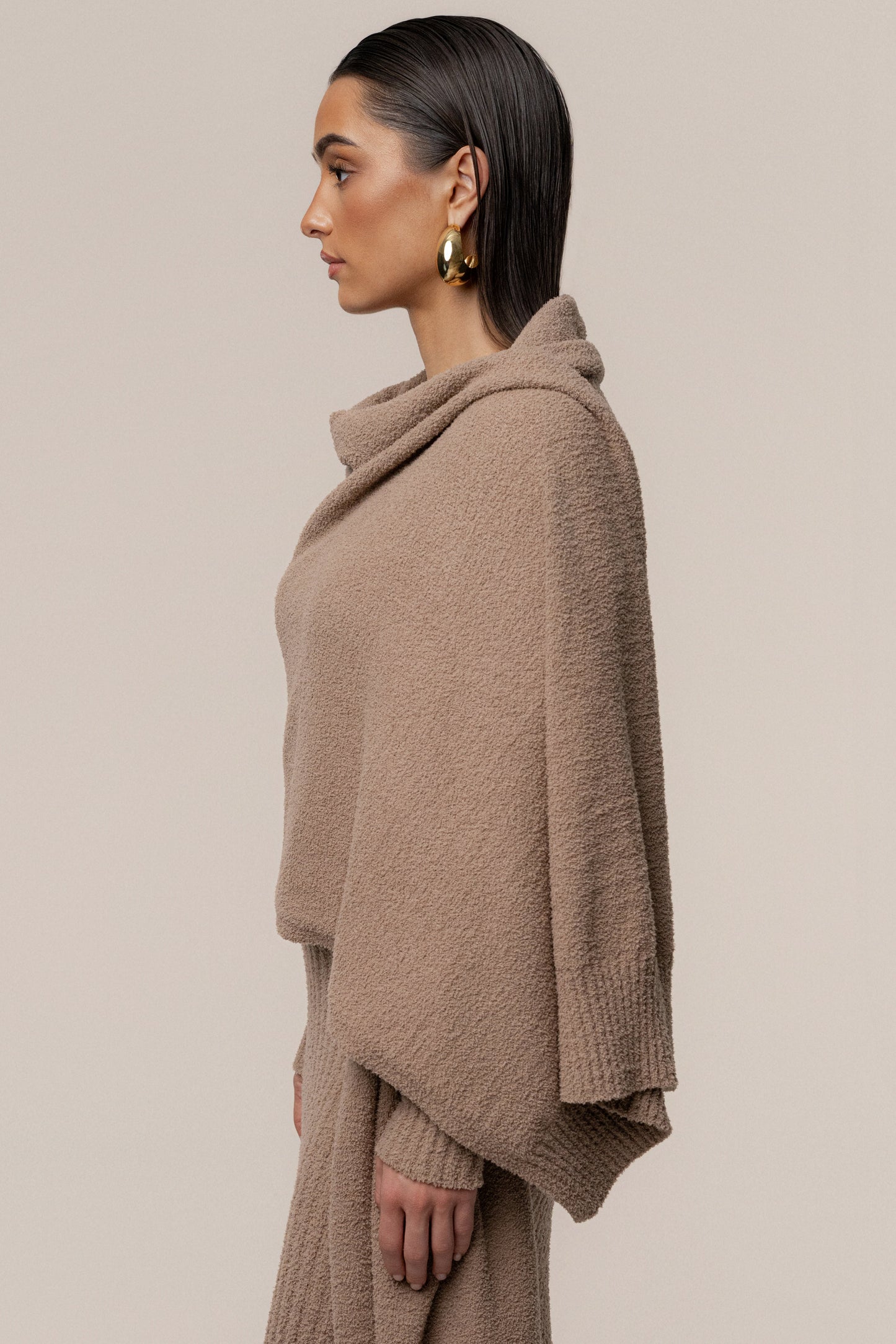 Taupe First Class Ribbed Maxi Dress JLUXLABEL