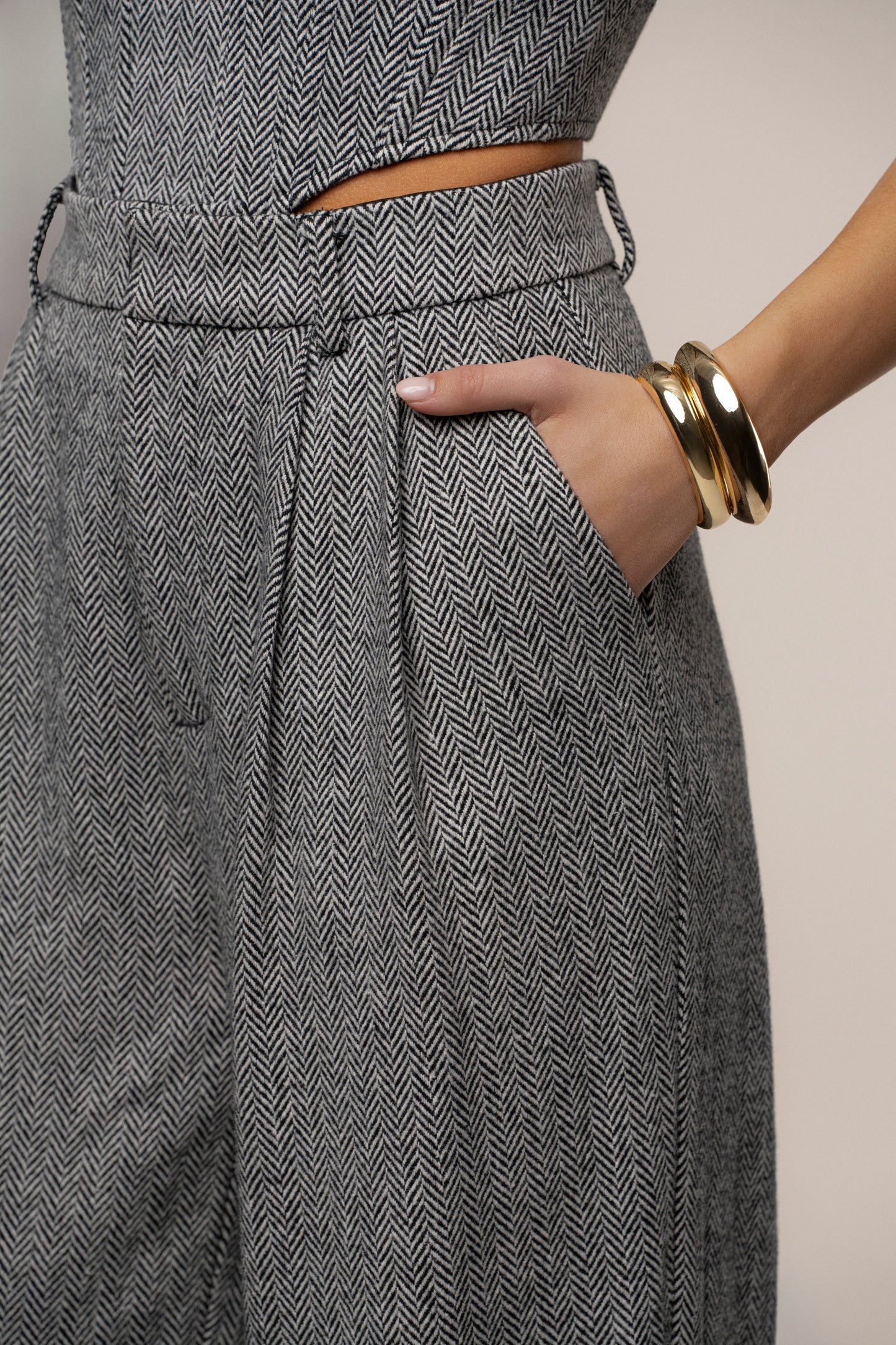 Classic Herringbone Trousers JLUXLABEL