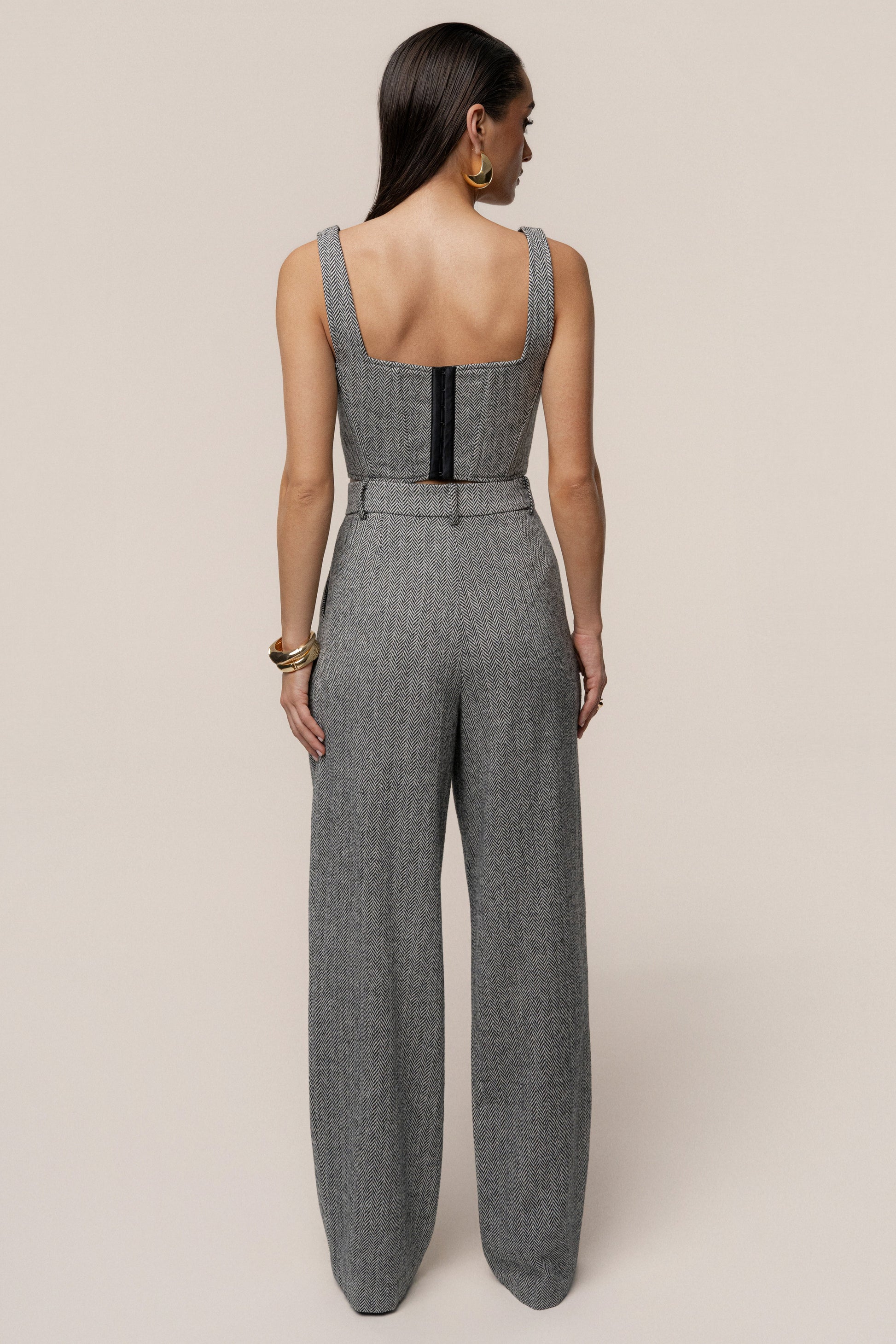 Classic Herringbone Trousers JLUXLABEL