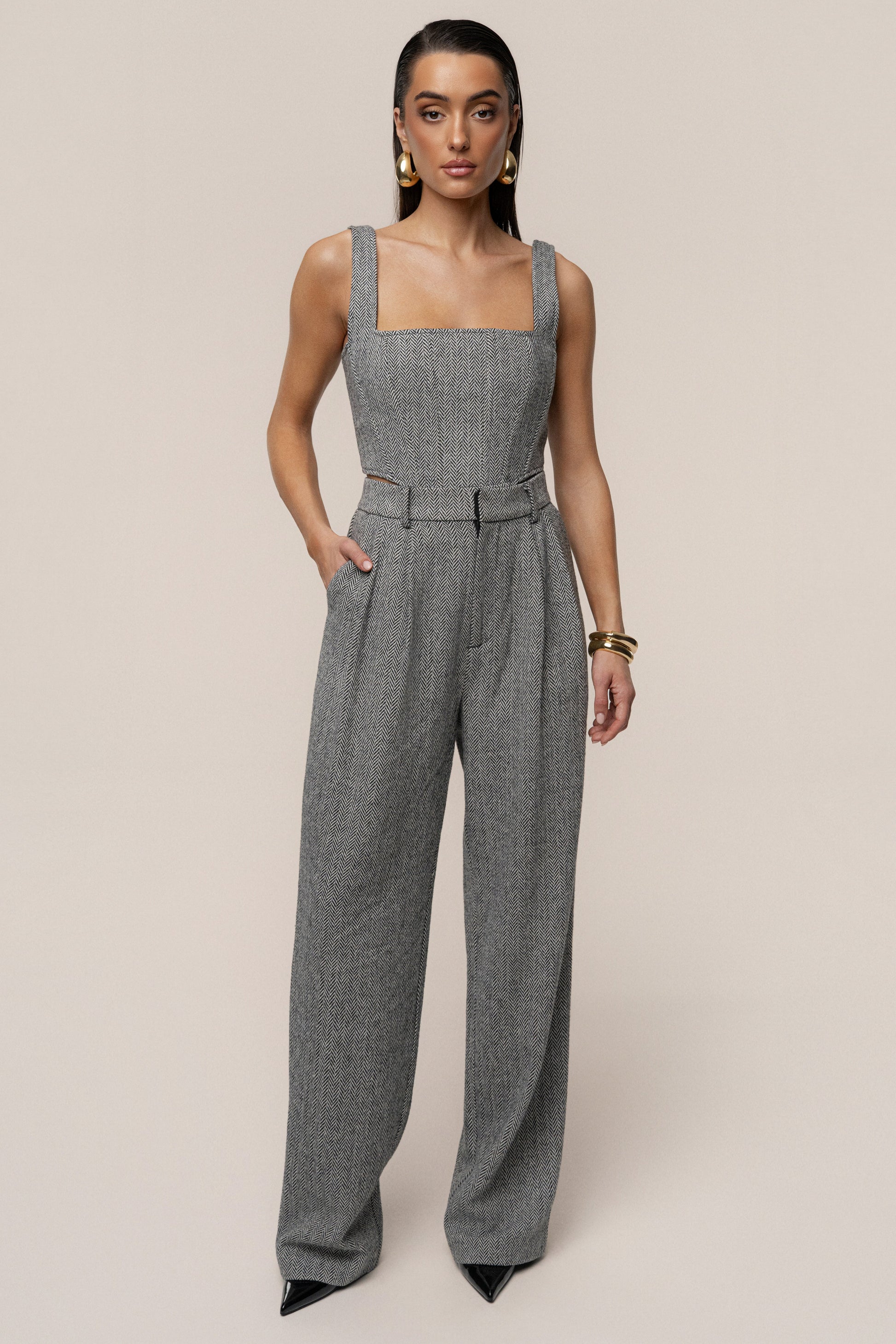 Classic Herringbone Trousers JLUXLABEL