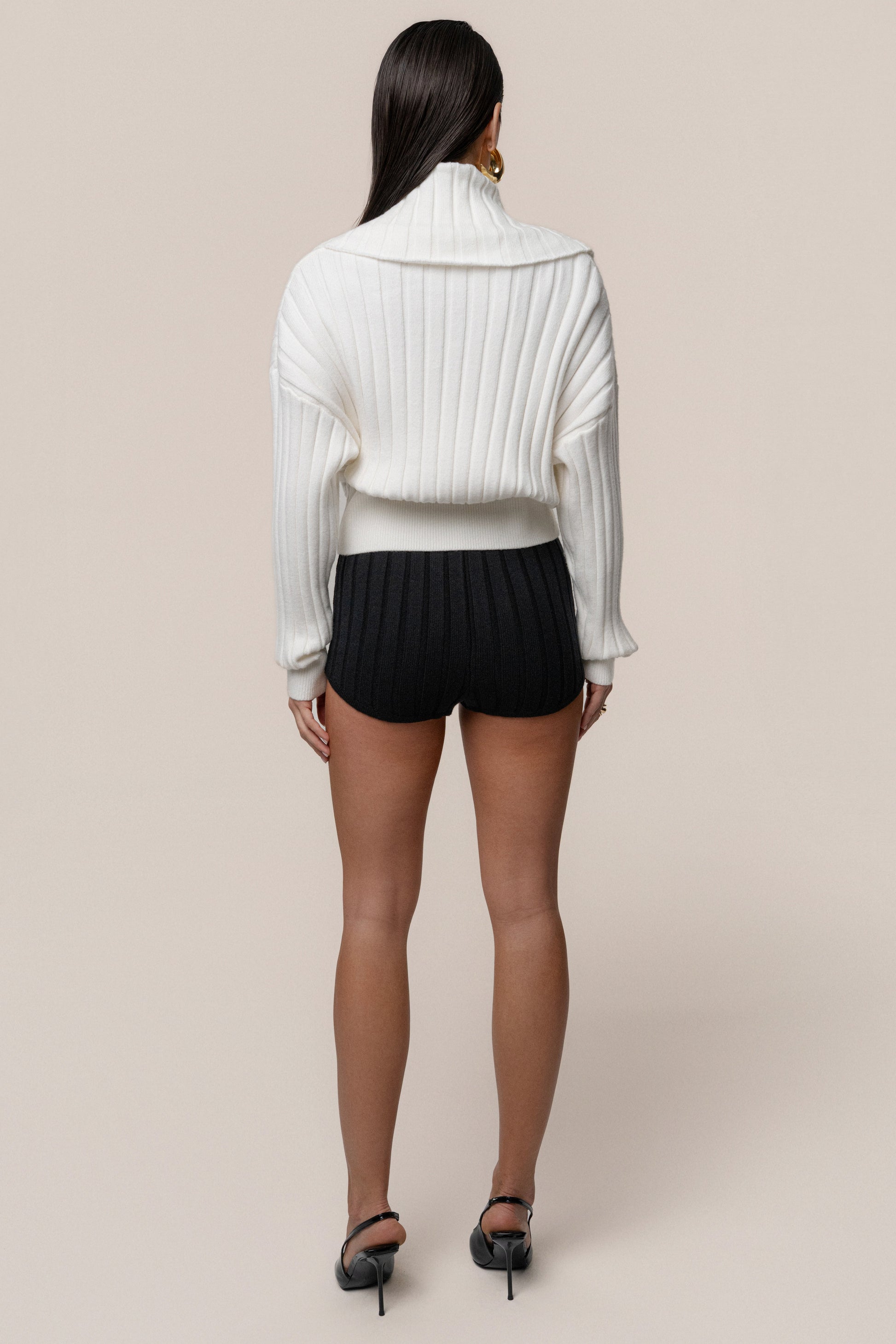 Ivory Ease Forward Knit Top JLUXLABEL