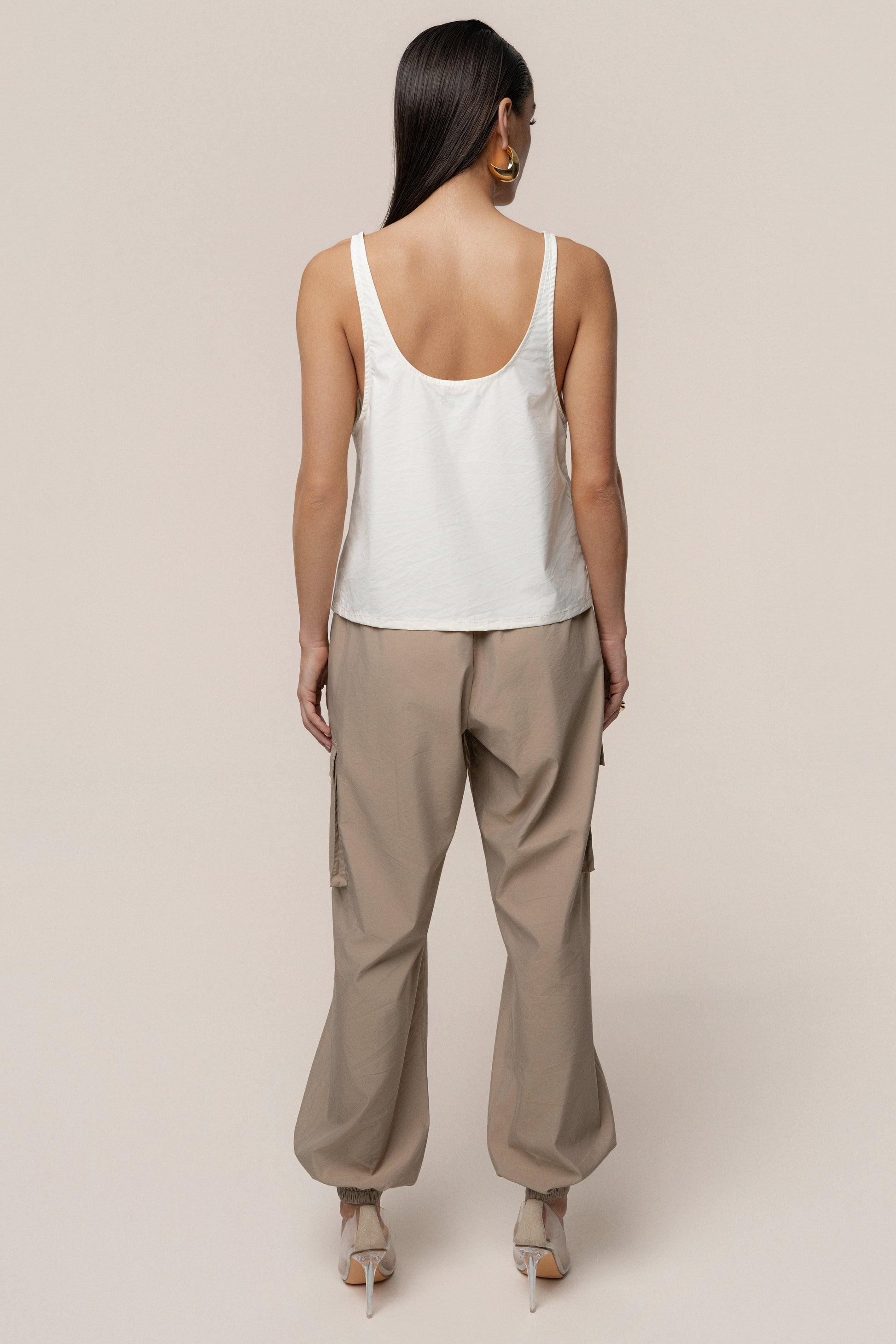 Ivory Active Scoop Neck Top JLUXLABEL