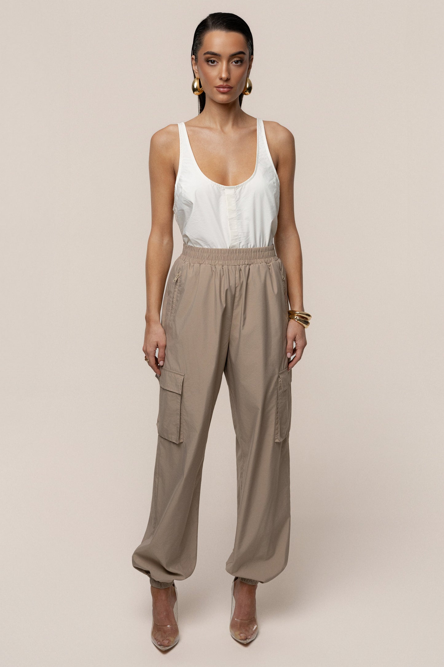 Ivory Active Scoop Neck Top JLUXLABEL