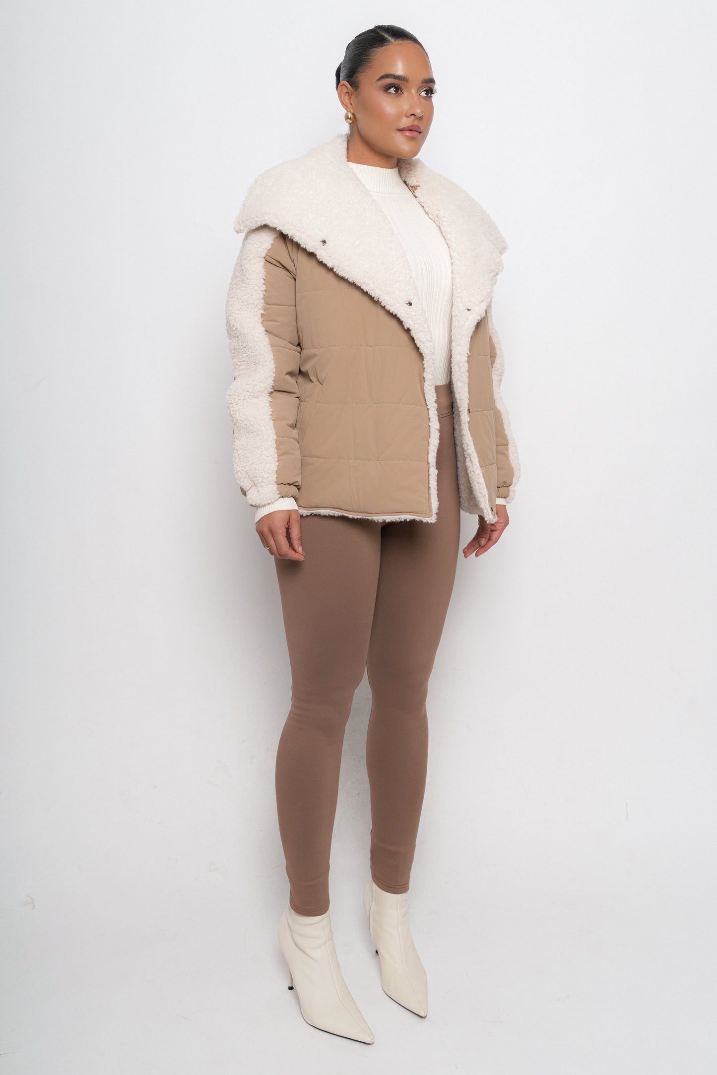 Brown Essential High-Waist Leggings JLUXLABEL