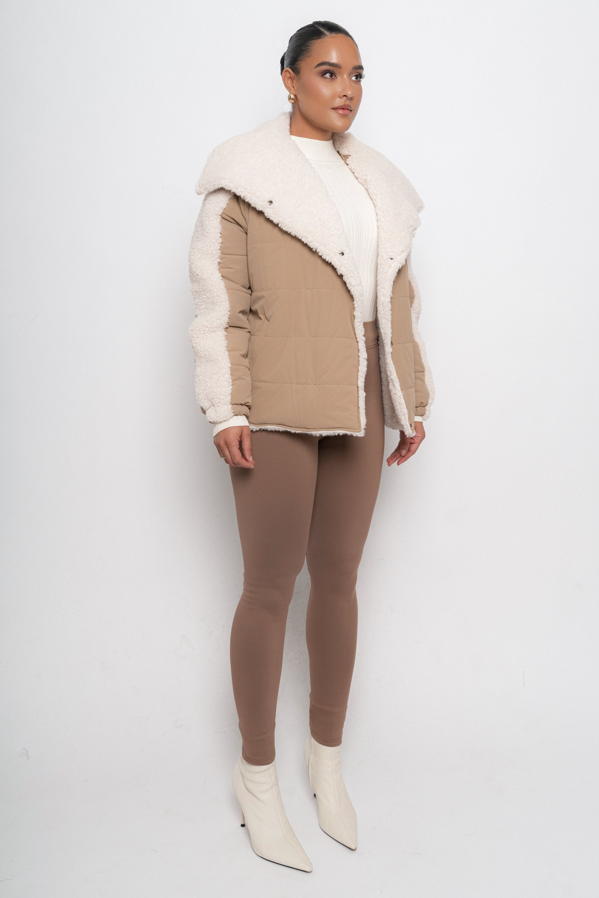 Brown Essential High-Waist Leggings JLUXLABEL