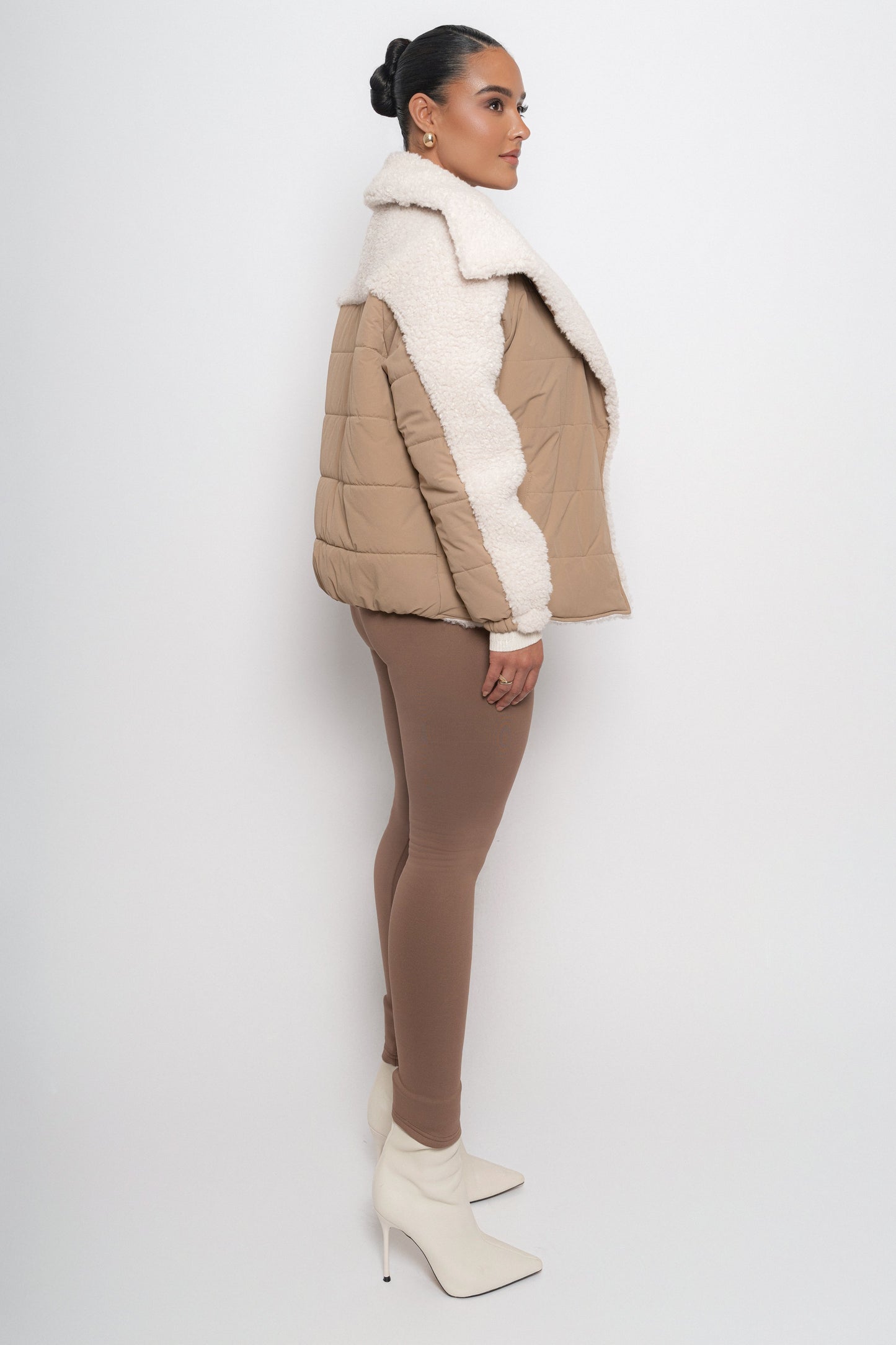 Brown Essential High-Waist Leggings JLUXLABEL