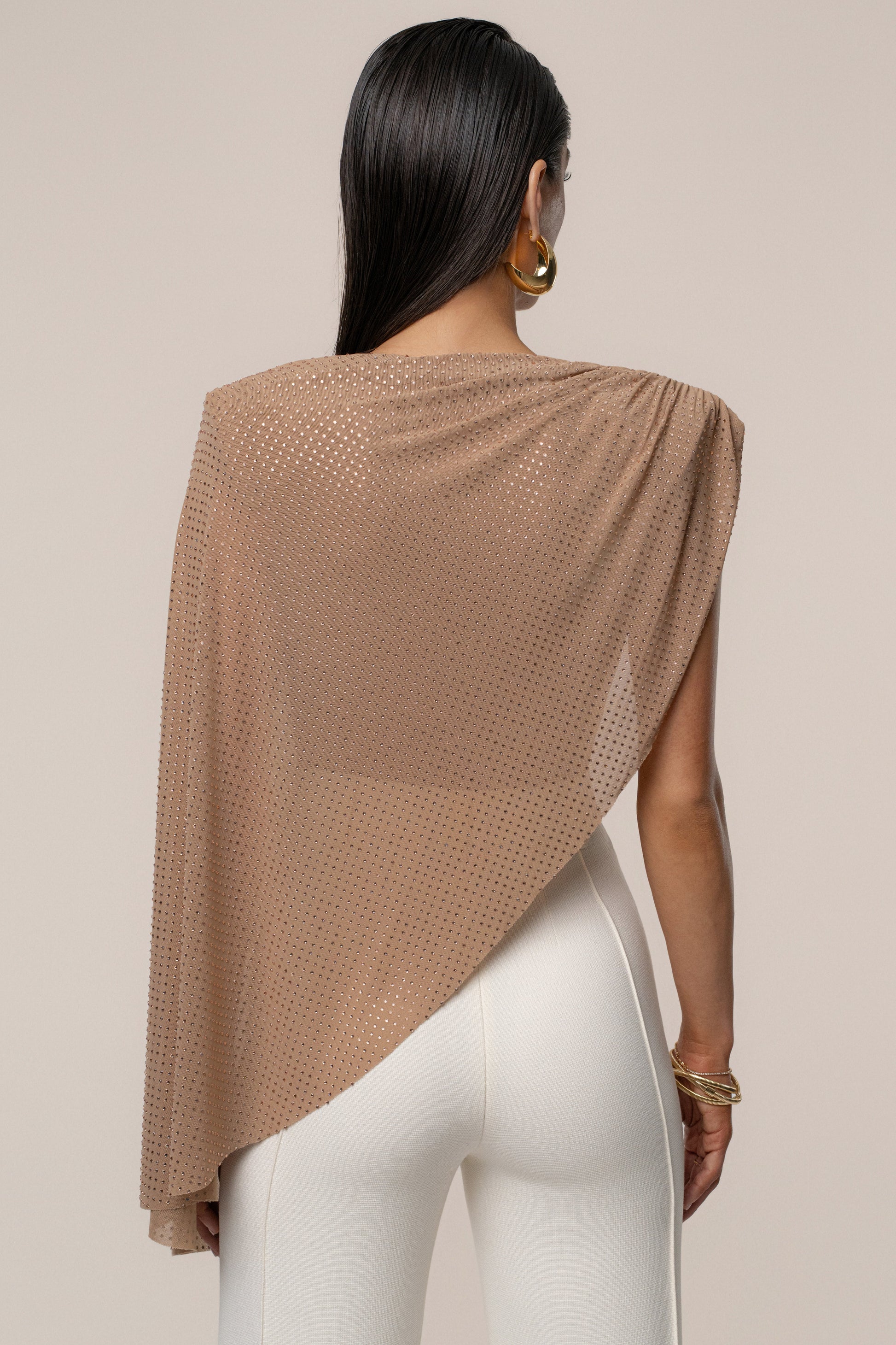 Pecan Draped Dreams Hot Fix Top JLUXLABEL