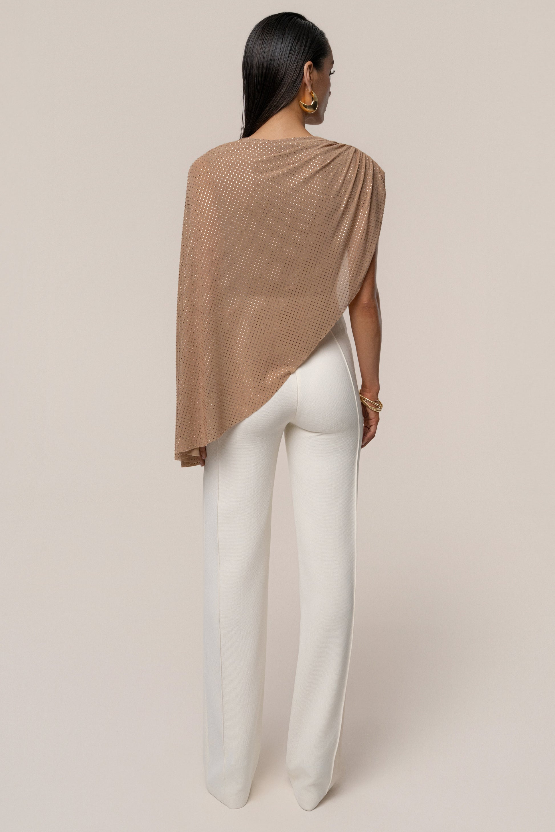 Pecan Draped Dreams Hot Fix Top JLUXLABEL