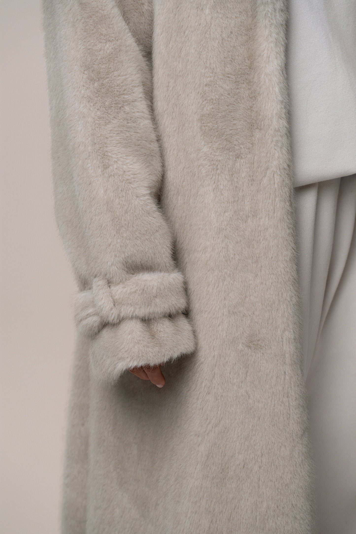 Stone Uptown Faux Fur Coat JLUXLABEL