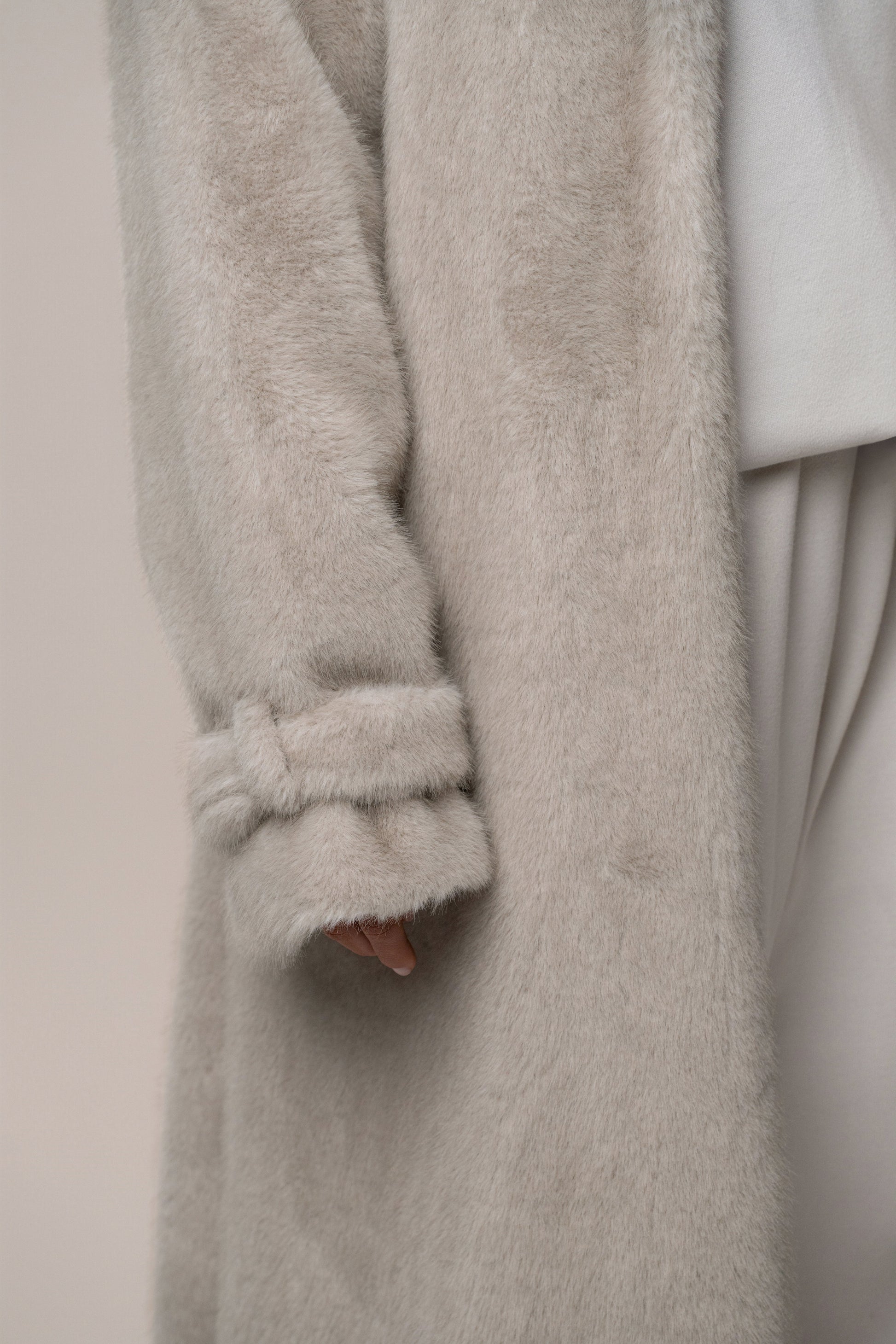 Stone Uptown Faux Fur Coat JLUXLABEL