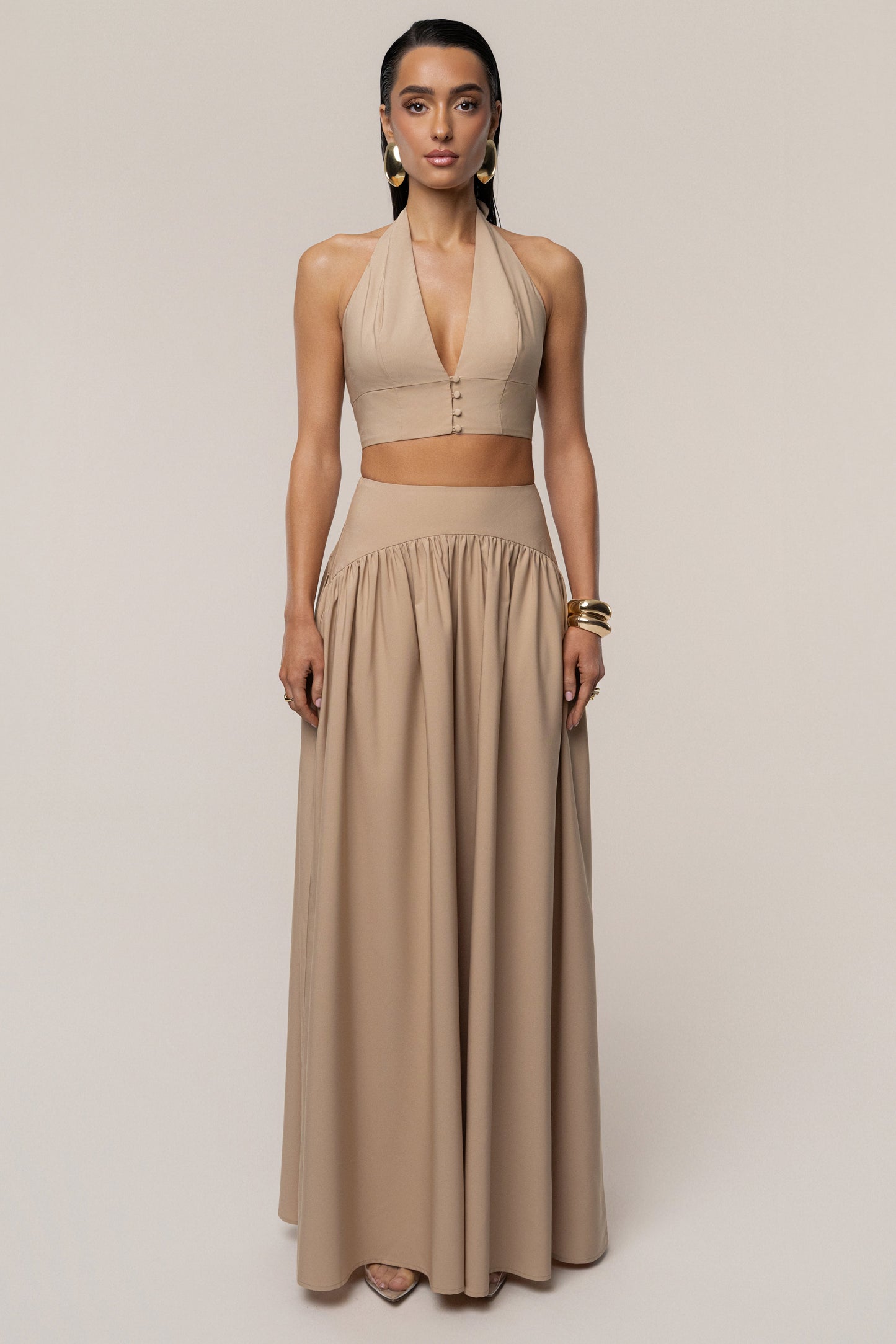 PRE-ORDER Tan Haven Skirt Set