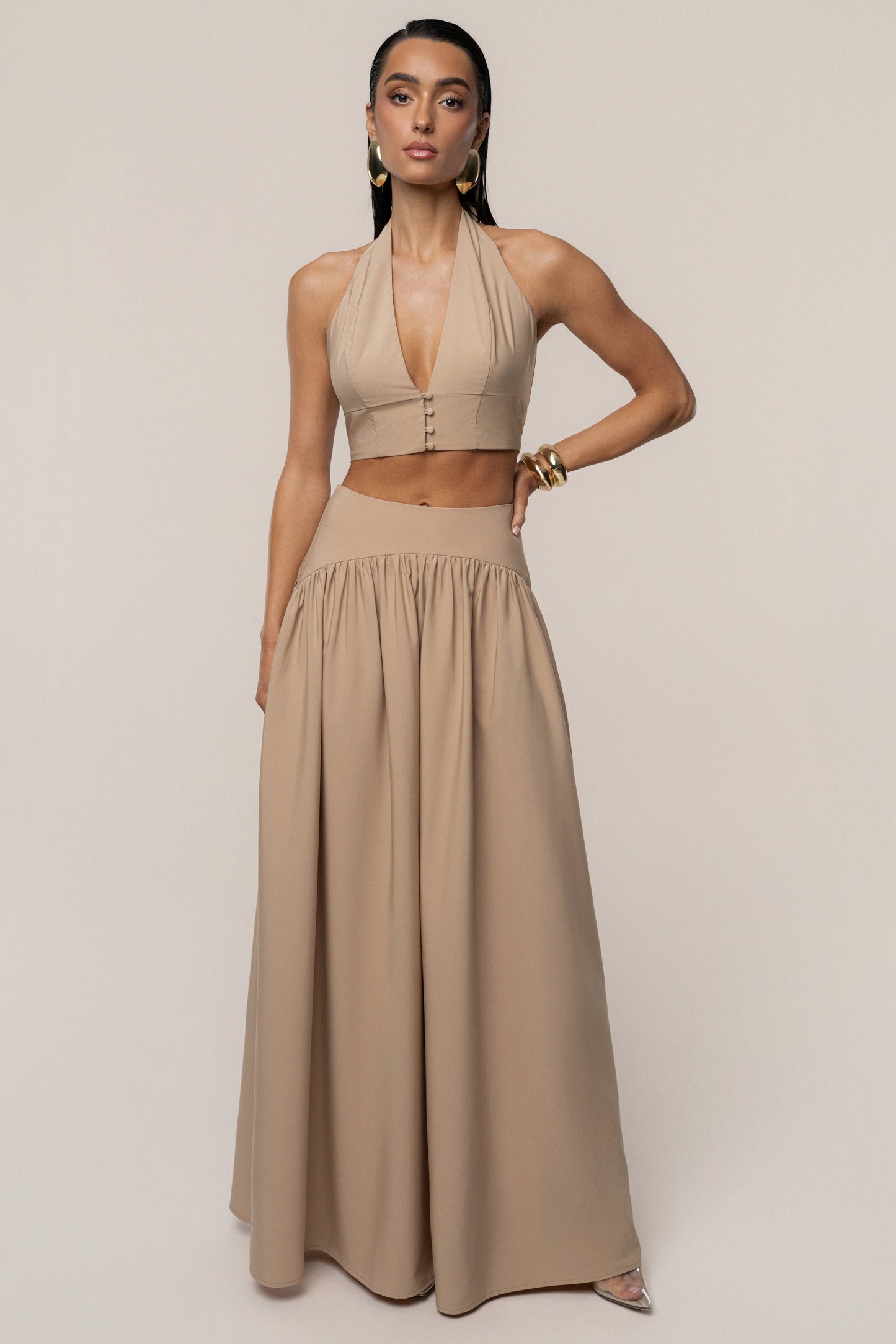 PRE-ORDER Tan Haven Skirt Set