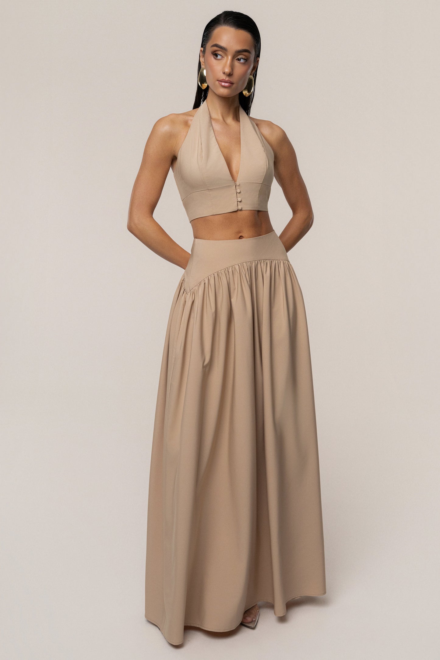 PRE-ORDER Tan Haven Skirt Set
