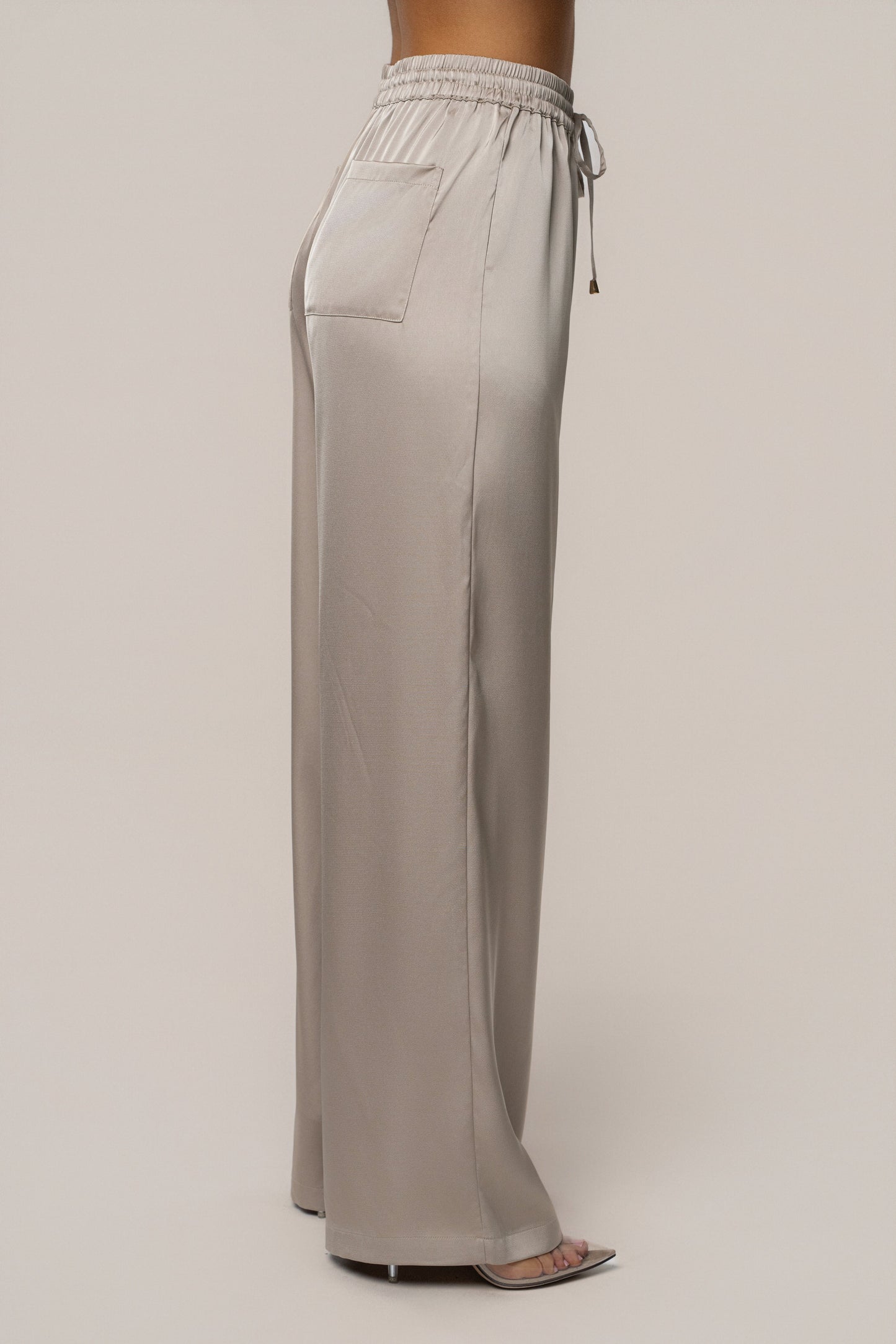 Beige Sunny Day Drawstring Pants JLUXLABEL