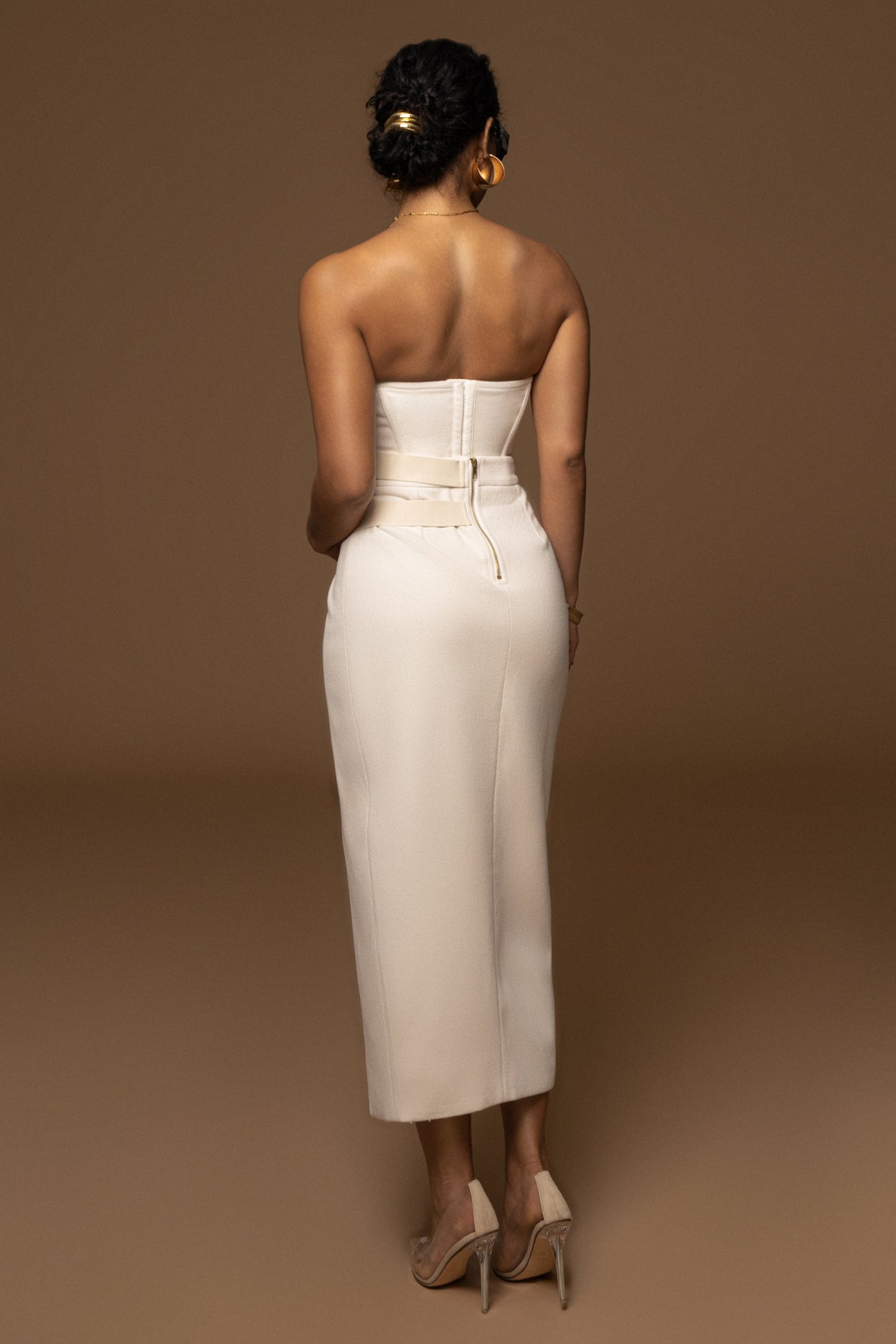 Ivory ALL YOU NEED WOVEN CORSET JLUXLABEL