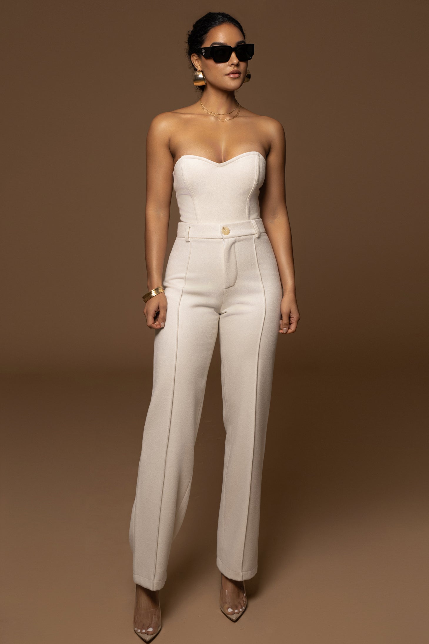 Ivory ALL YOU NEED WOVEN CORSET JLUXLABEL