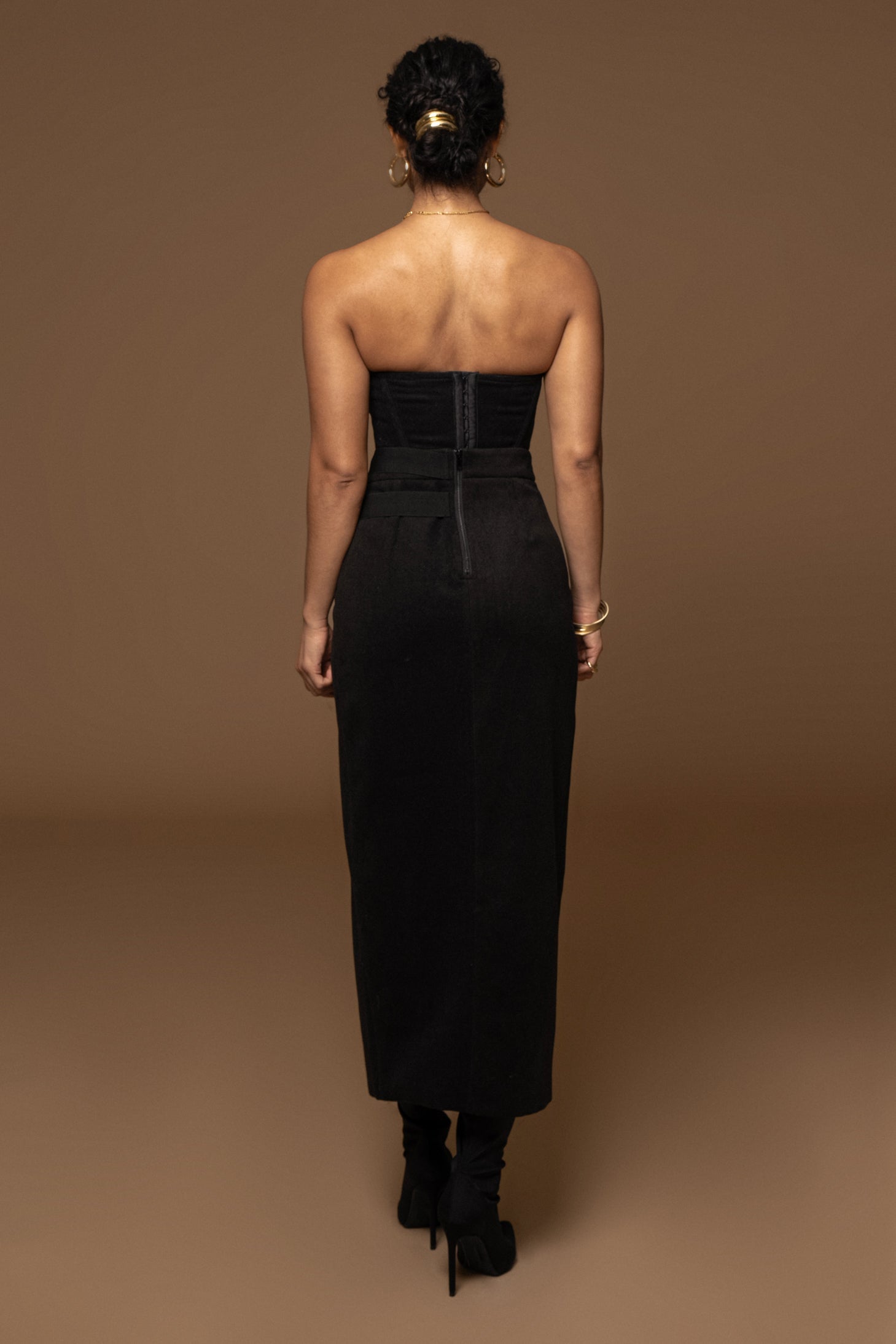 Black ALL YOU NEED WOVEN CORSET JLUXLABEL