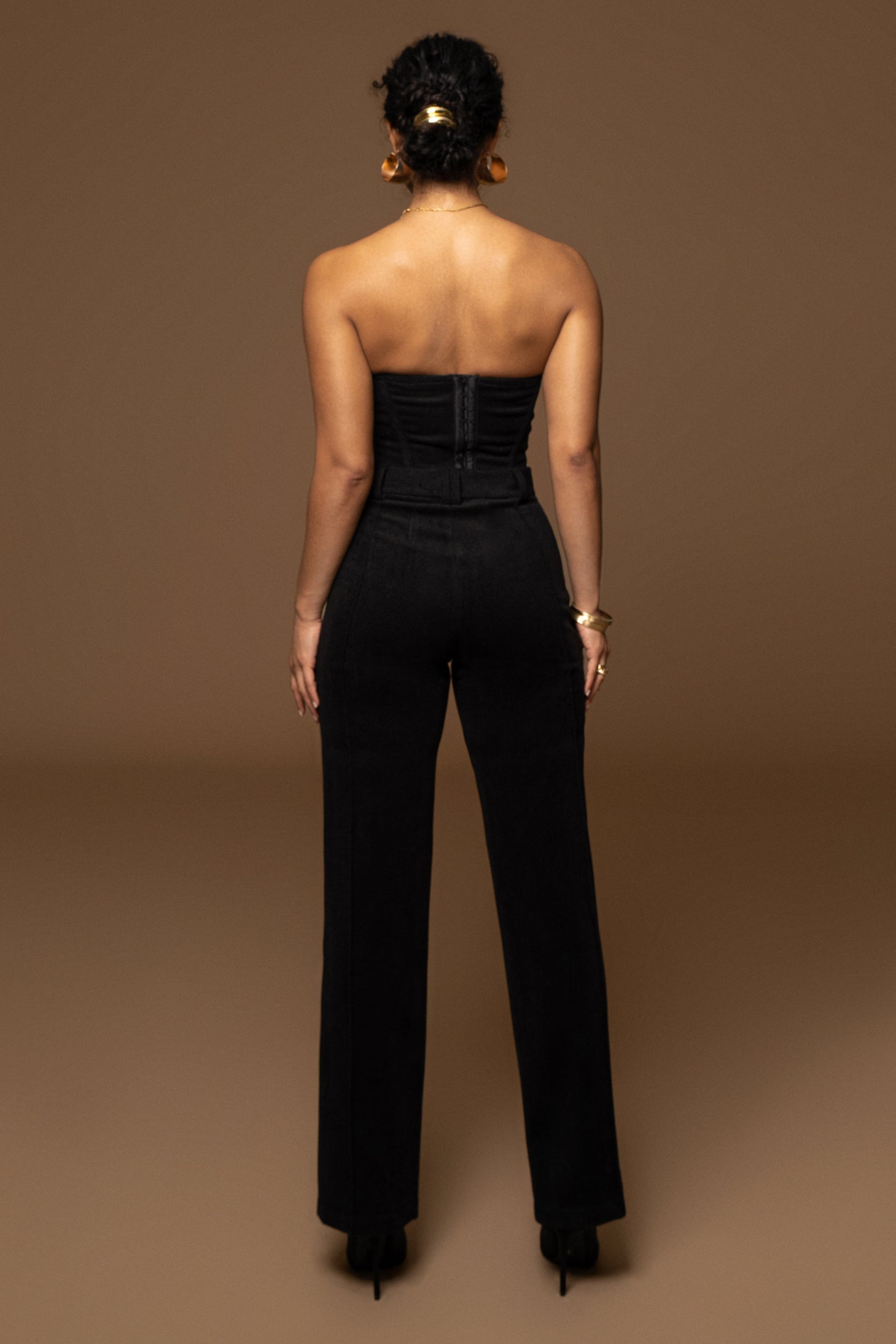 Black ALL YOU NEED WOVEN CORSET JLUXLABEL
