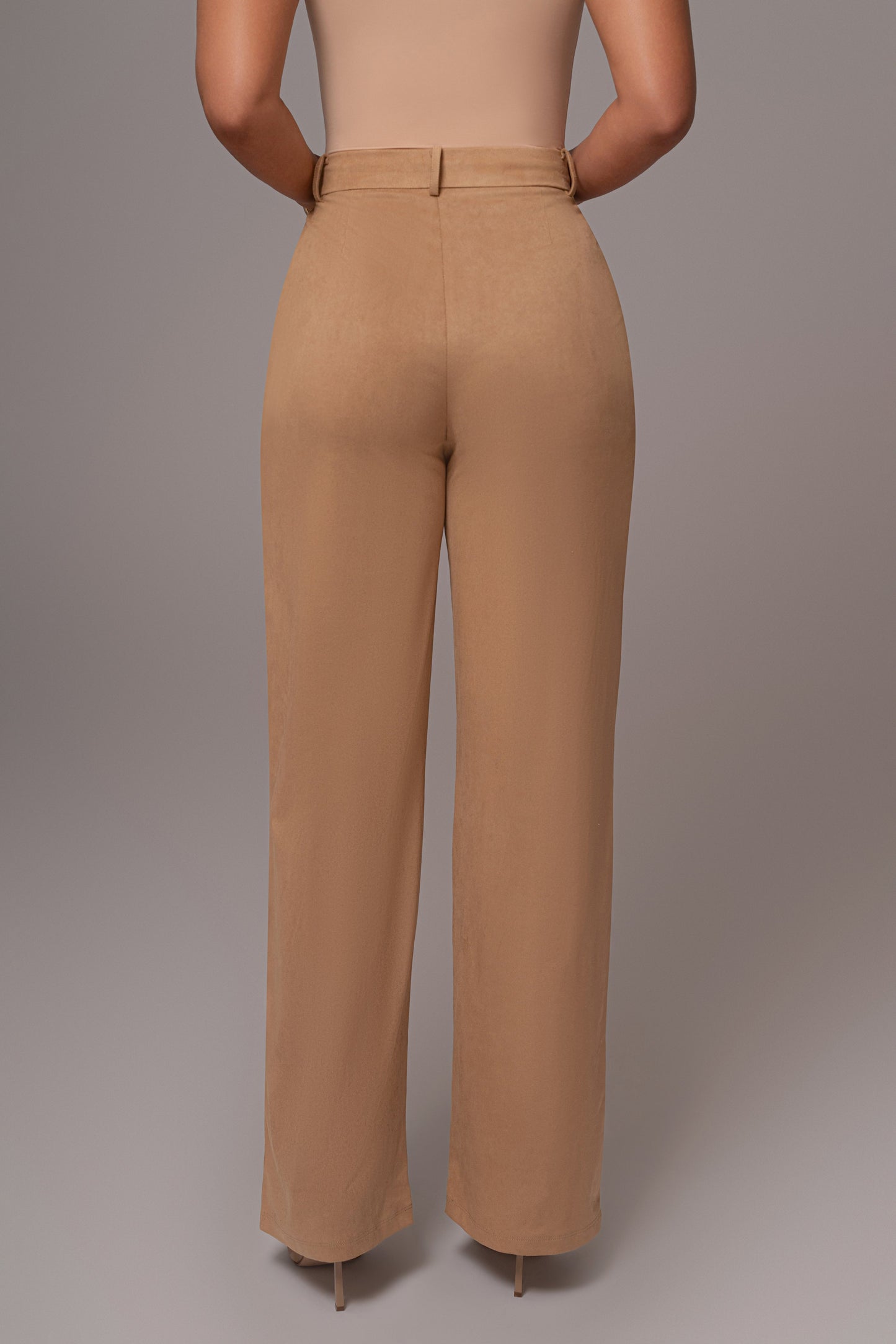 Beige Classic High Rise Trousers JLUXLABEL